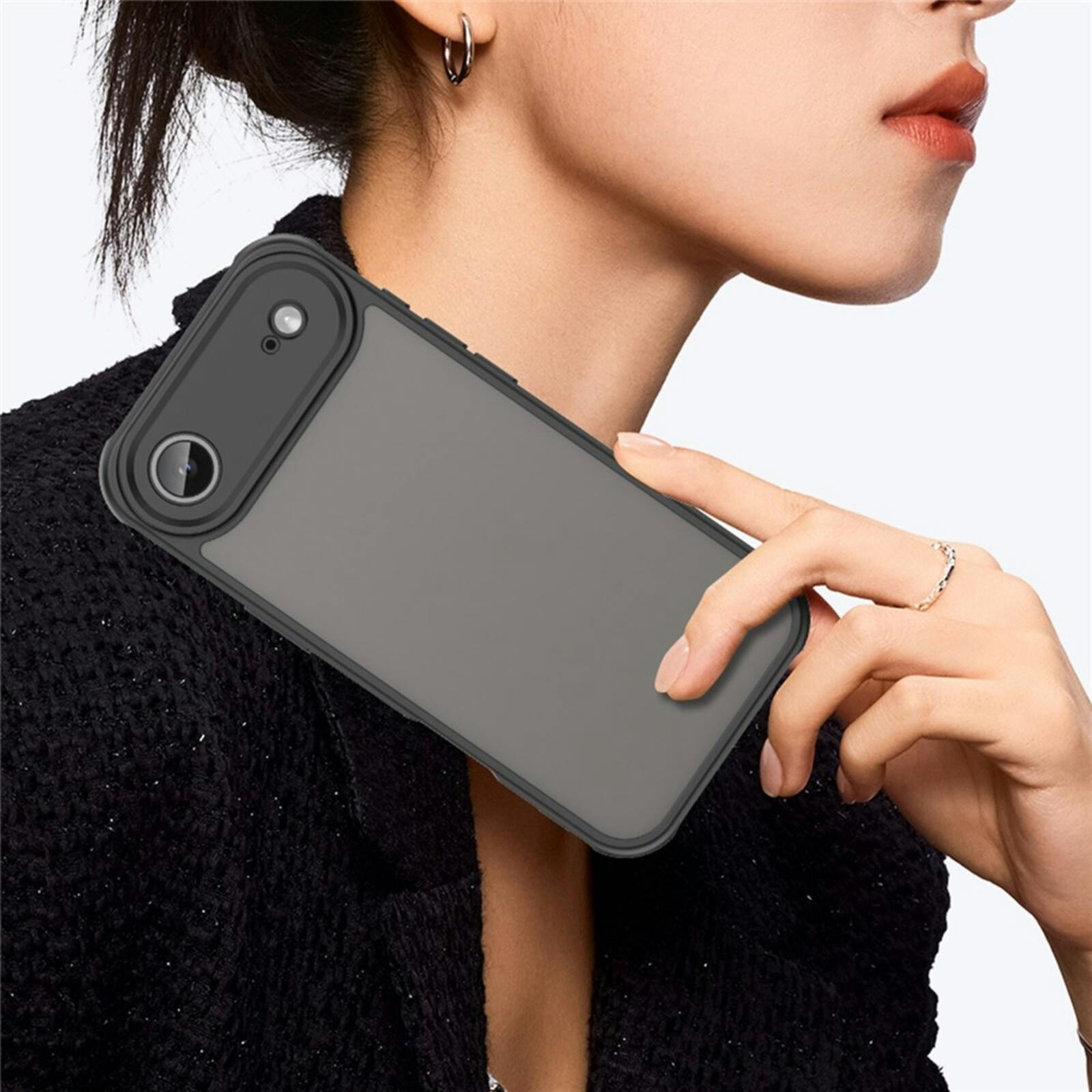 Mocaa Apple iPhone 17 Air Slim Anti-Shock Hoesje Zwart