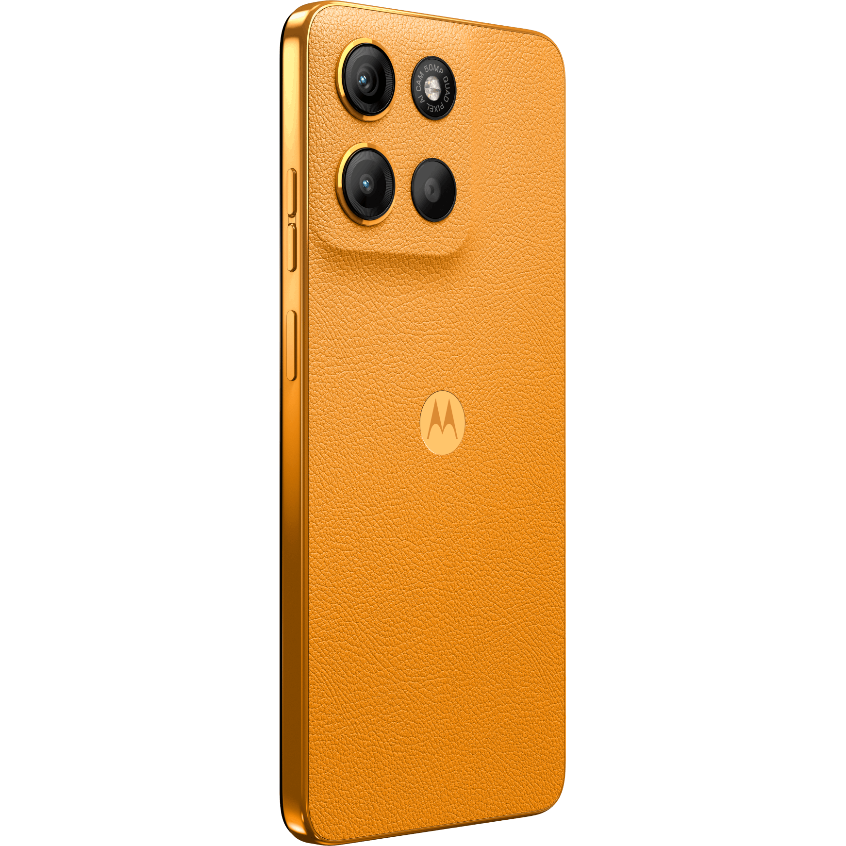 Motorola Moto G15 Sunrize Orange - Aanzicht vanaf links