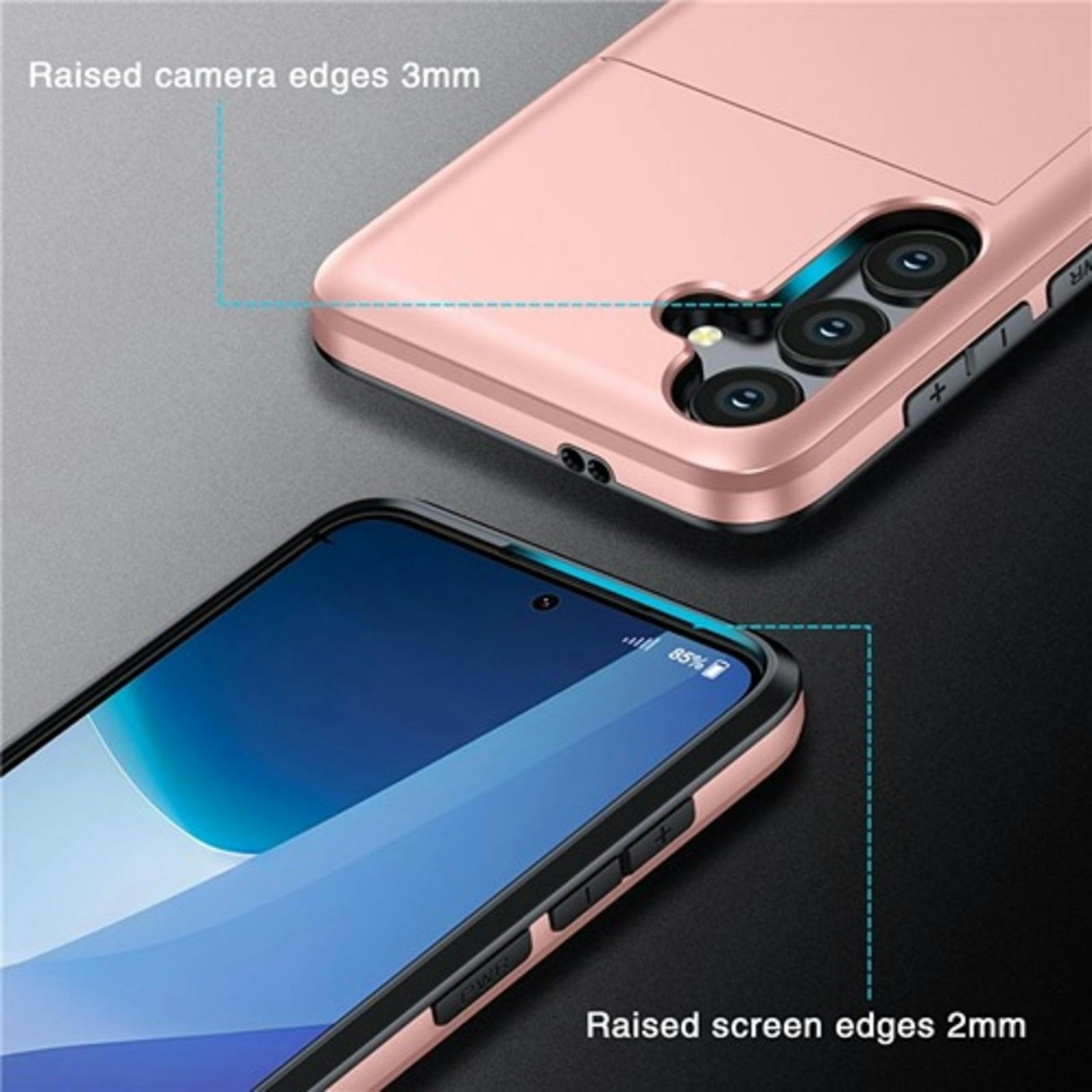 CaseBody Samsung Galaxy A56 Hoesje met Pashouder Blauw