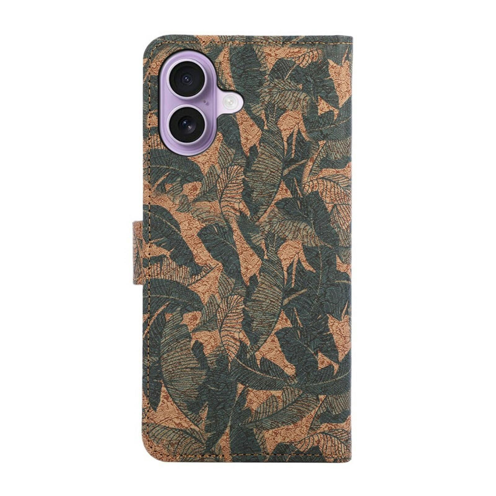 Comfycase Apple iPhone 17 Book Case met Bladerenprint Herfst