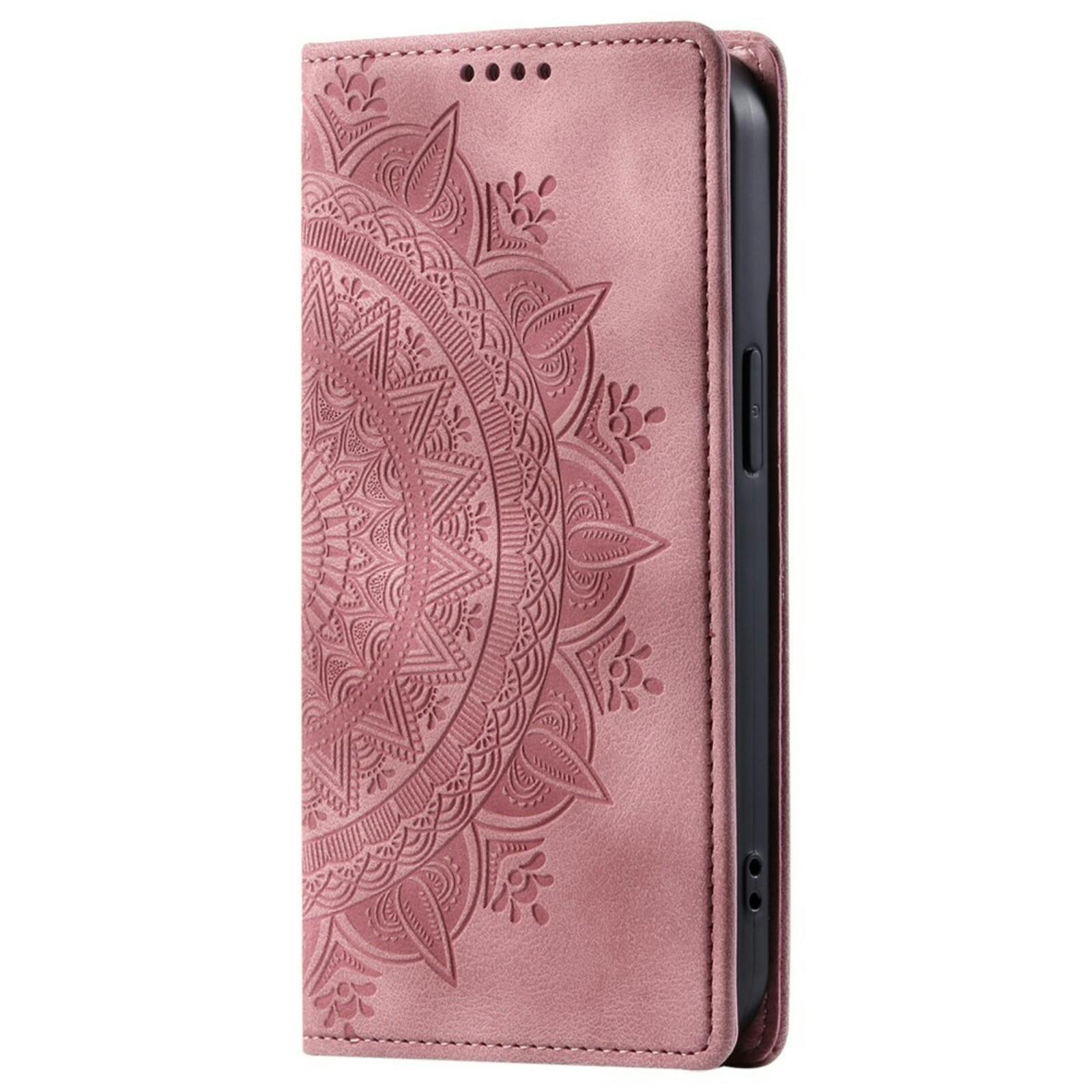 Comfycase Samsung Galaxy S24 FE Zacht Mandala Book Hoesje Roze