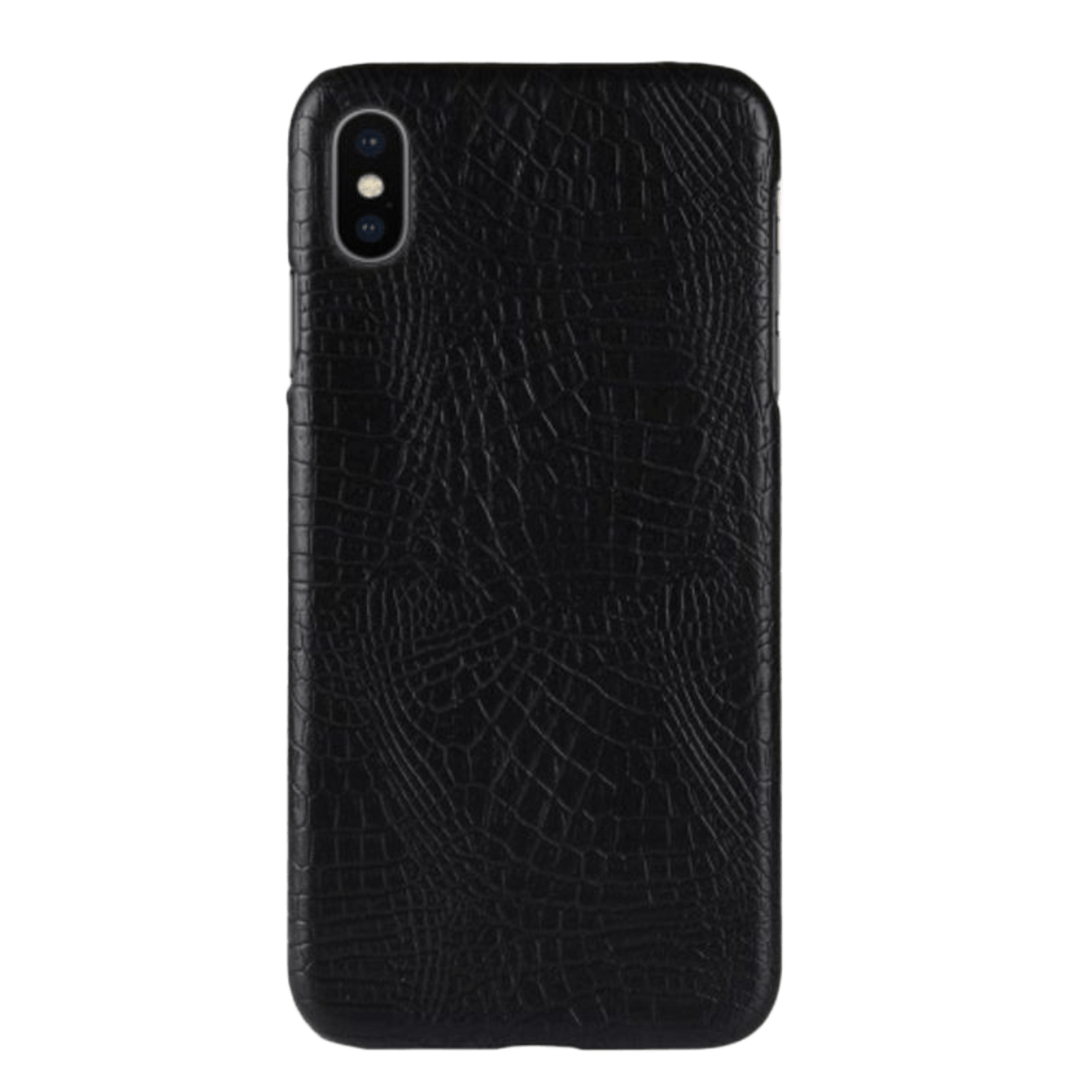 CaseBody iPhone Xs Max CrocSkin Hoesje Zwart