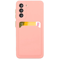 CaseBody Samsung Galaxy S21 Plus Telefoonhoesje met Kaarthouder Roze