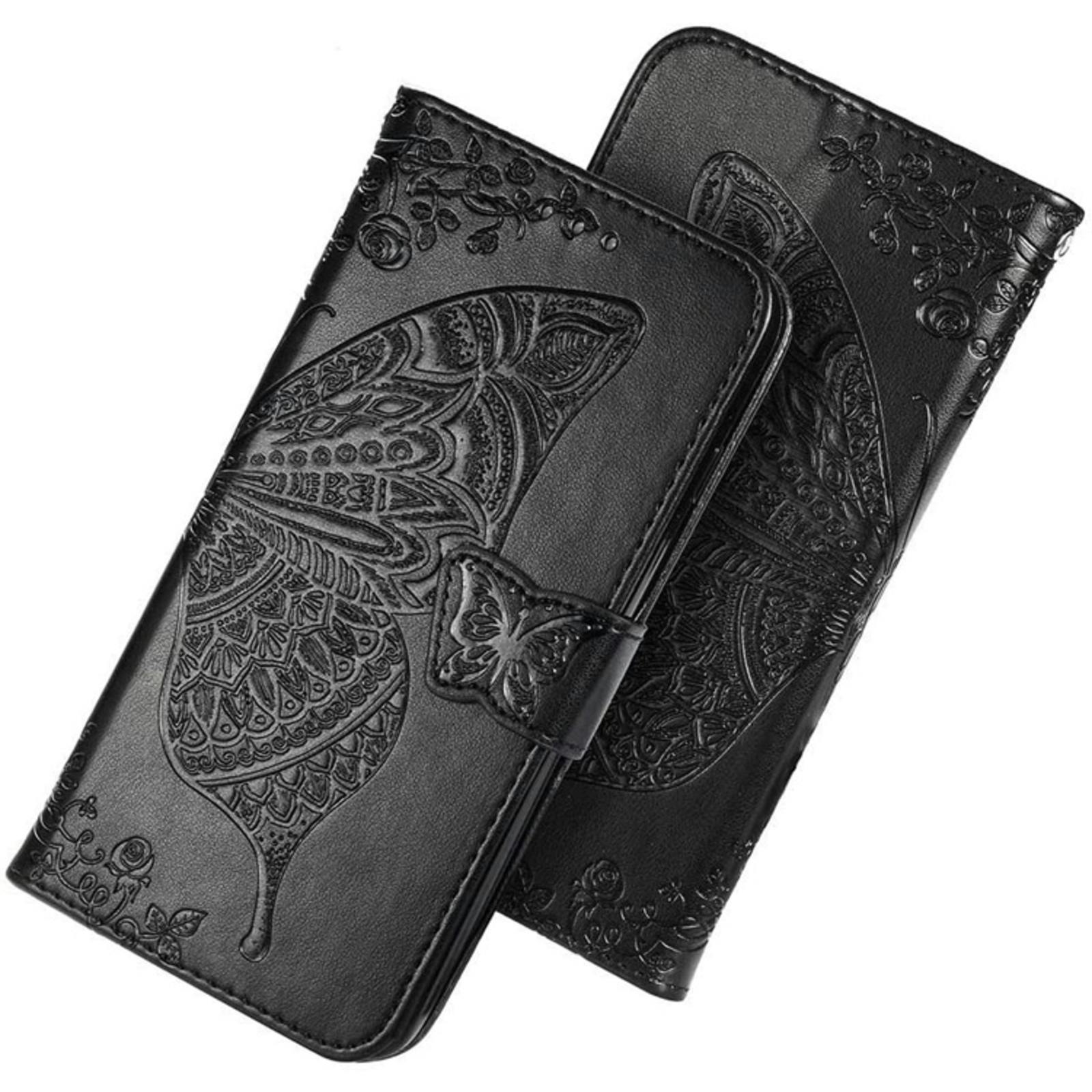 Comfycase P Smart 2020 Butterfly Booklet Telefoonhoesje Zwart