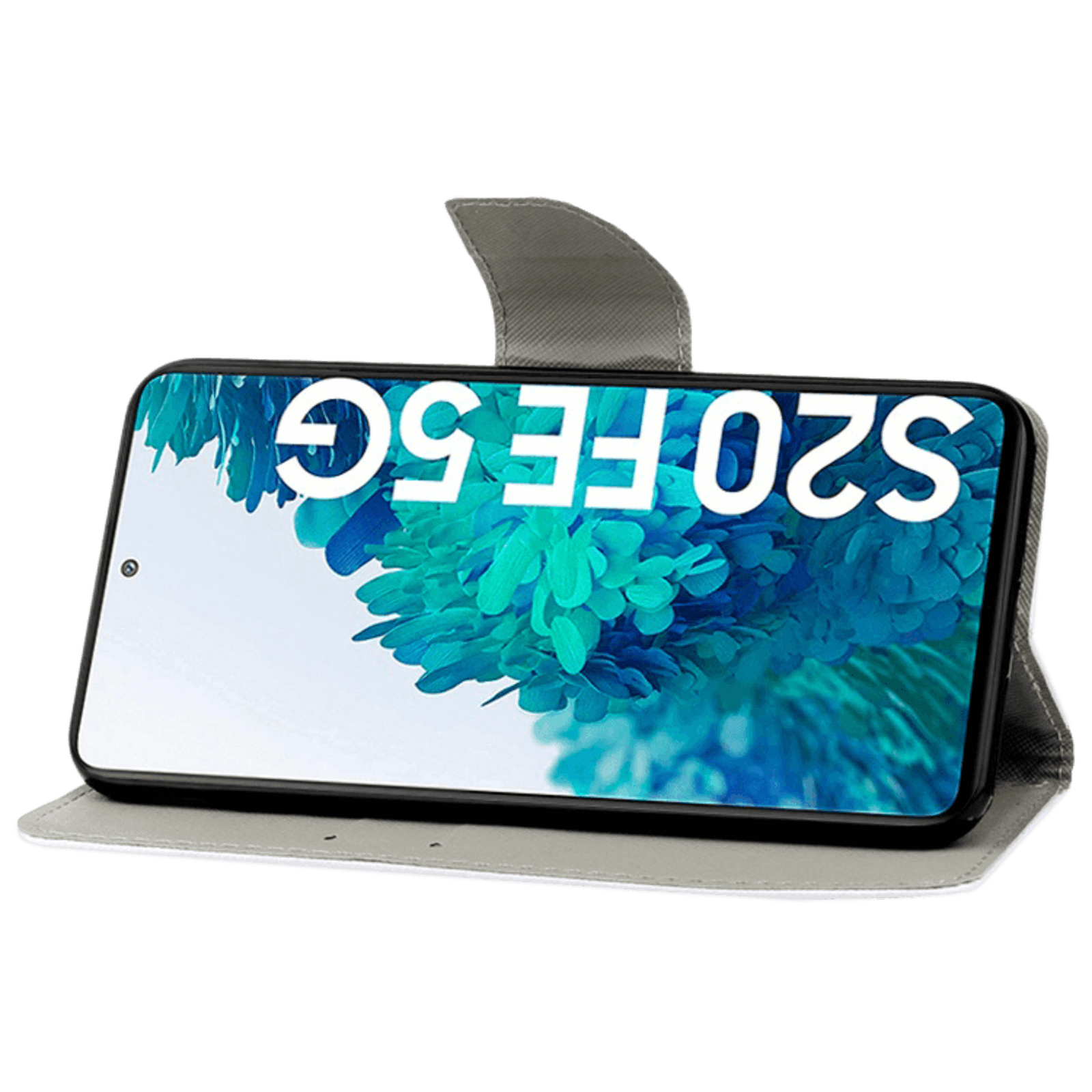 Mocaa Samsung Galaxy S20 FE Stone Grain Bookcase Hoesje Meerkleurig