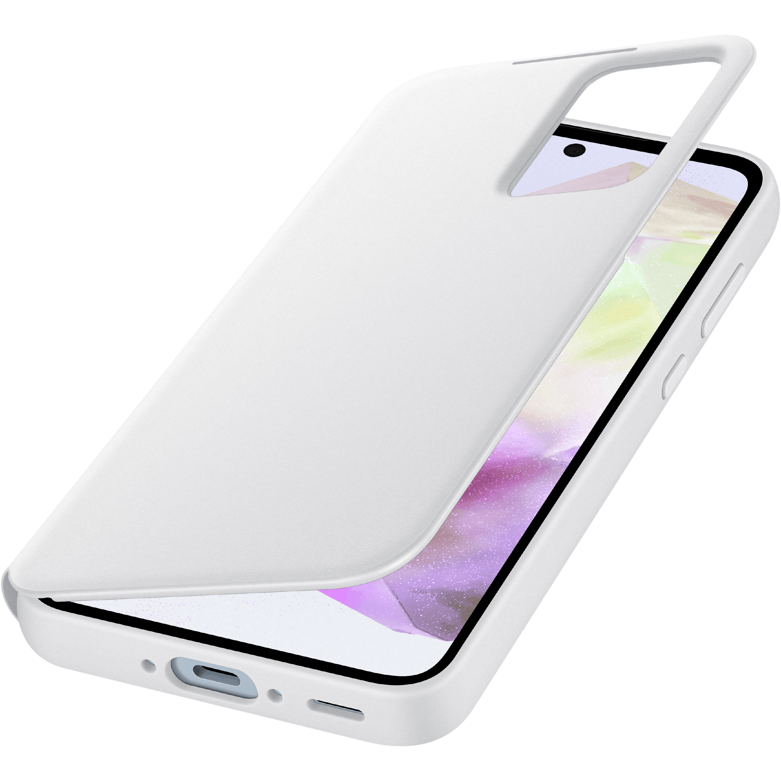 Samsung Galaxy A35 Smart View Wallet Hoesje Wit