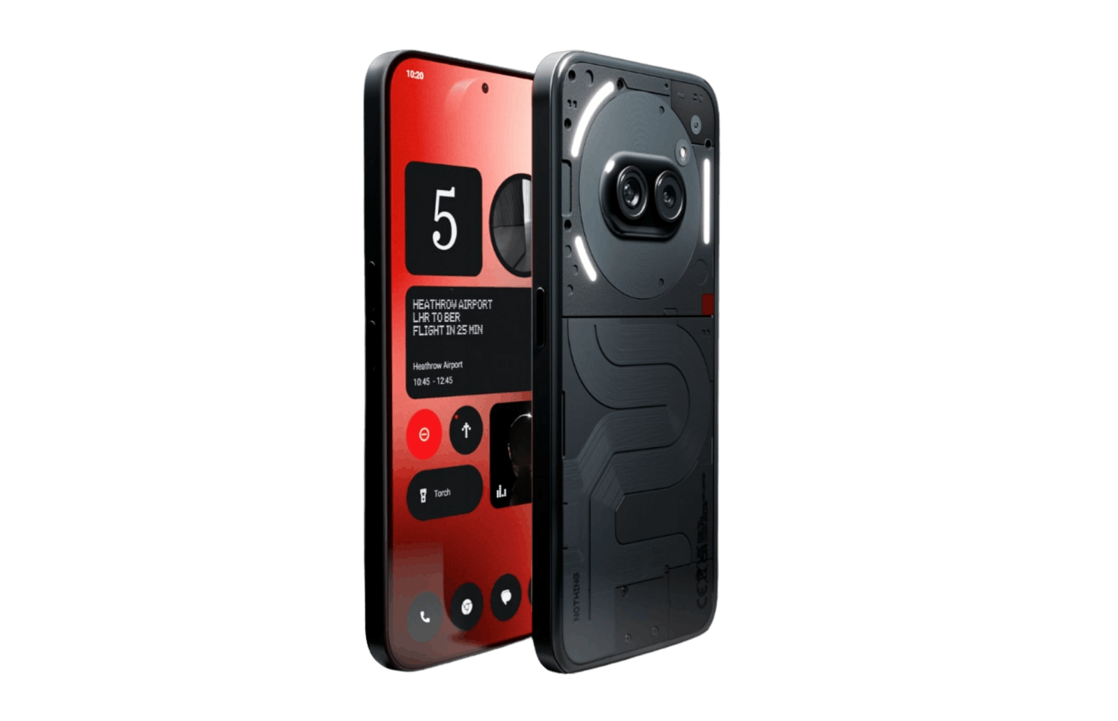 Nothing Phone (2a) Black - Aanzicht vanaf links