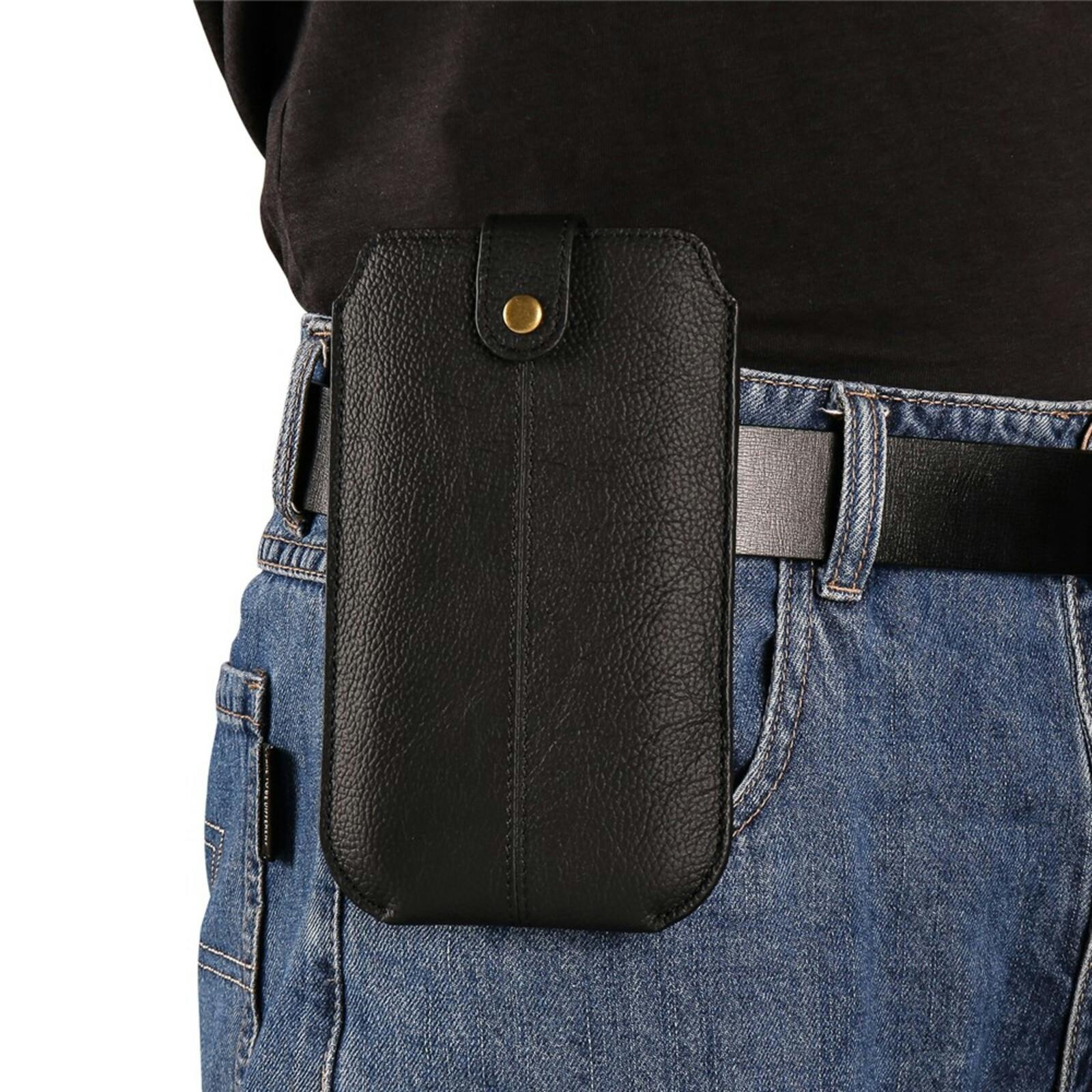 Comfycase Echt Lederen Opberghoesje Zwart XL