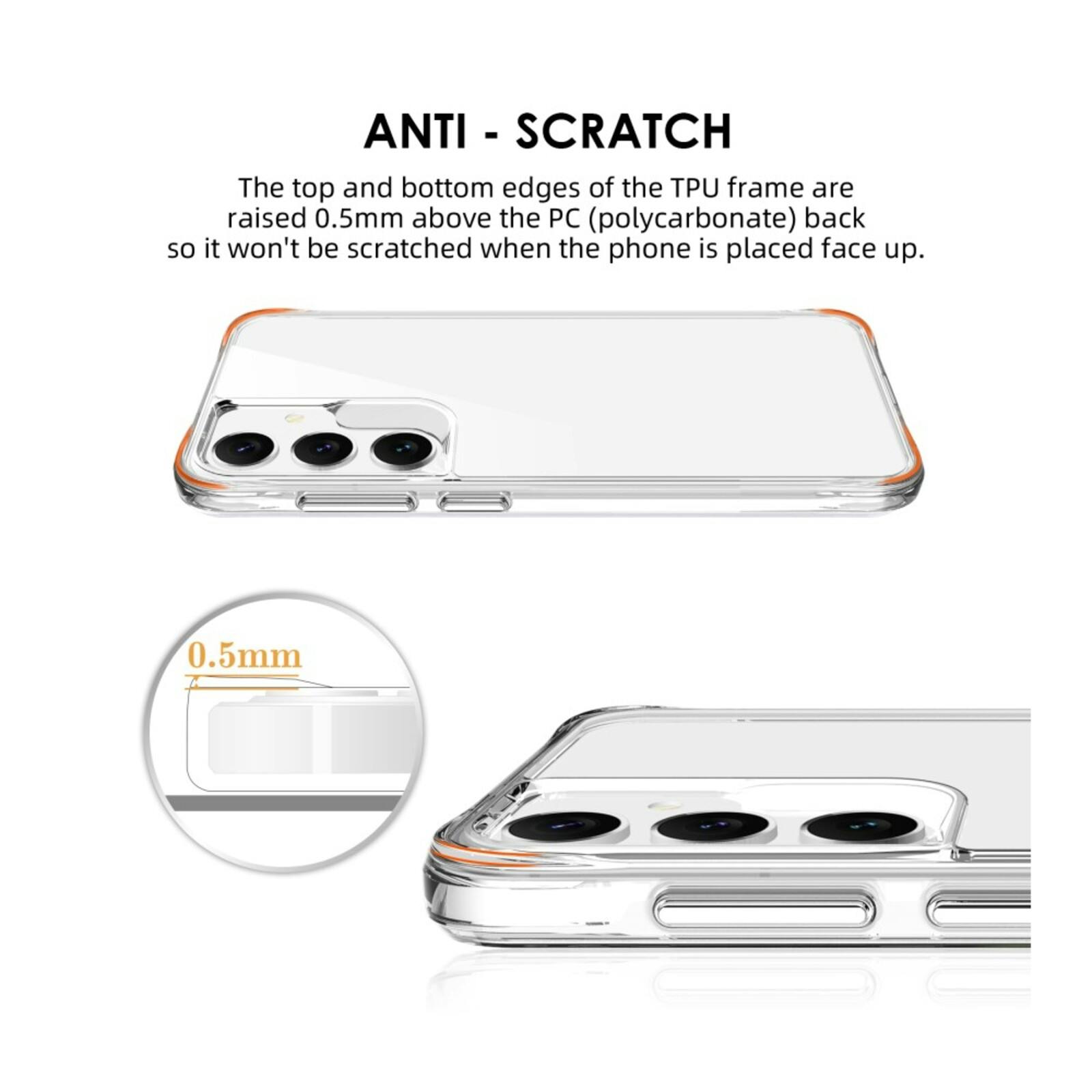 CaseBody Samsung S24 Dual Layer Anti-Shock Hoesje Transparant