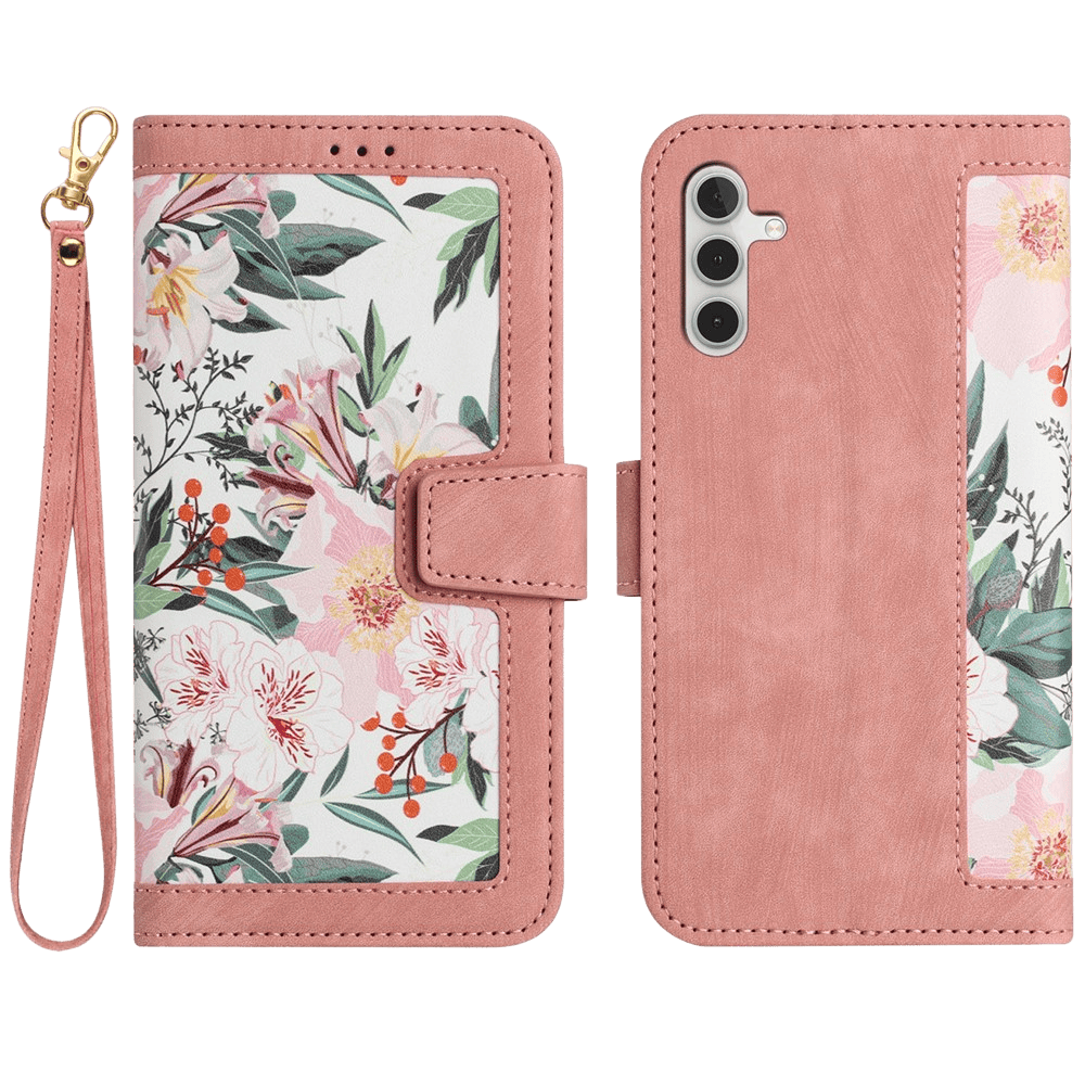 Mocaa Samsung Galaxy S26 Plus Floral Series Bookcase Roze
