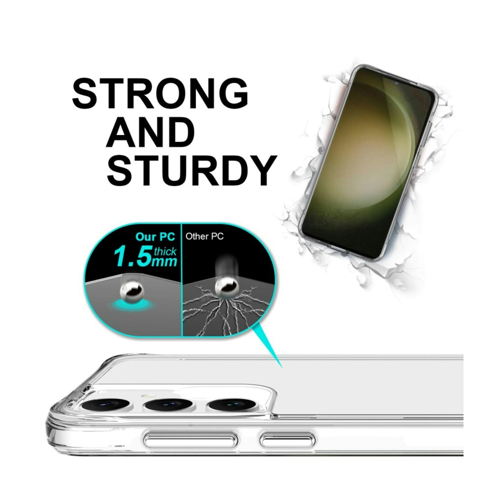 CaseBody Samsung S24 Dual Layer Anti-Shock Hoesje Transparant