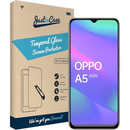 Just in Case OPPO A5 2020 Gehard Glas Screenprotector