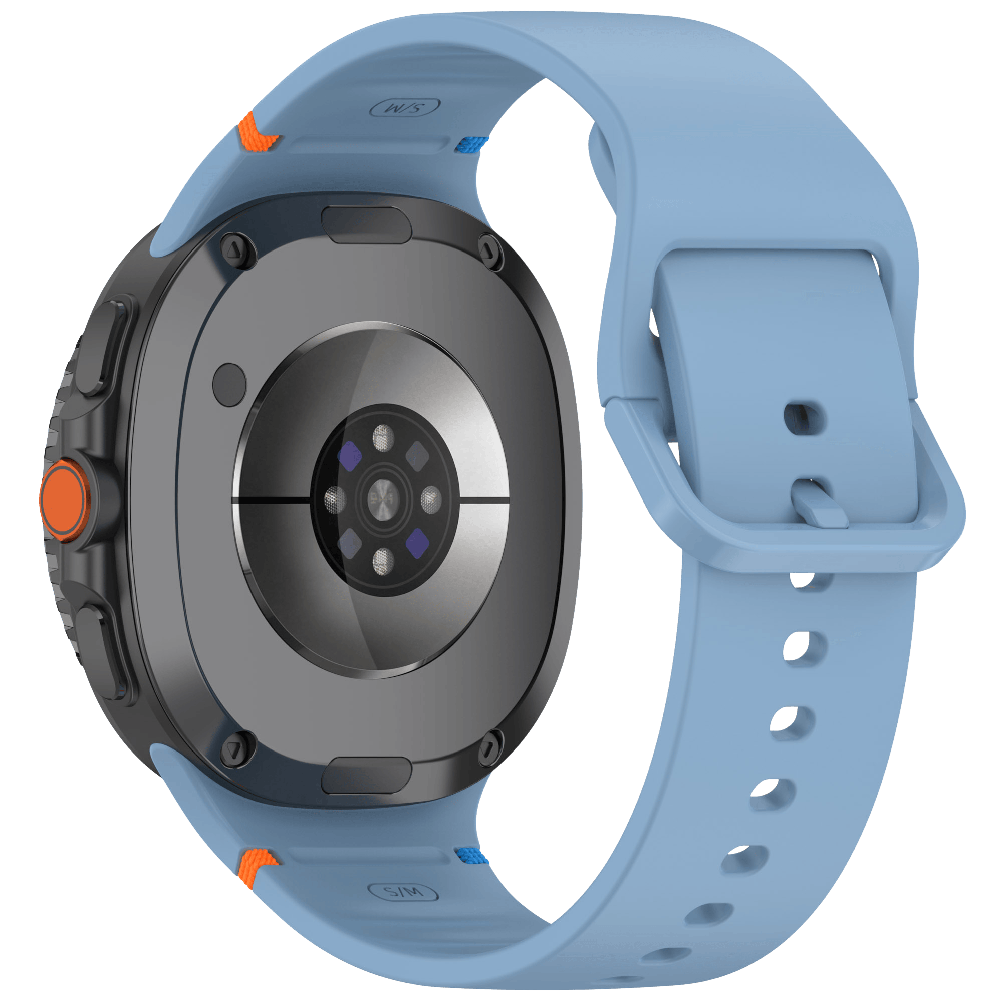 Mocaa Samsung Galaxy Watch8 Siliconen Bandje 44mm Blauw