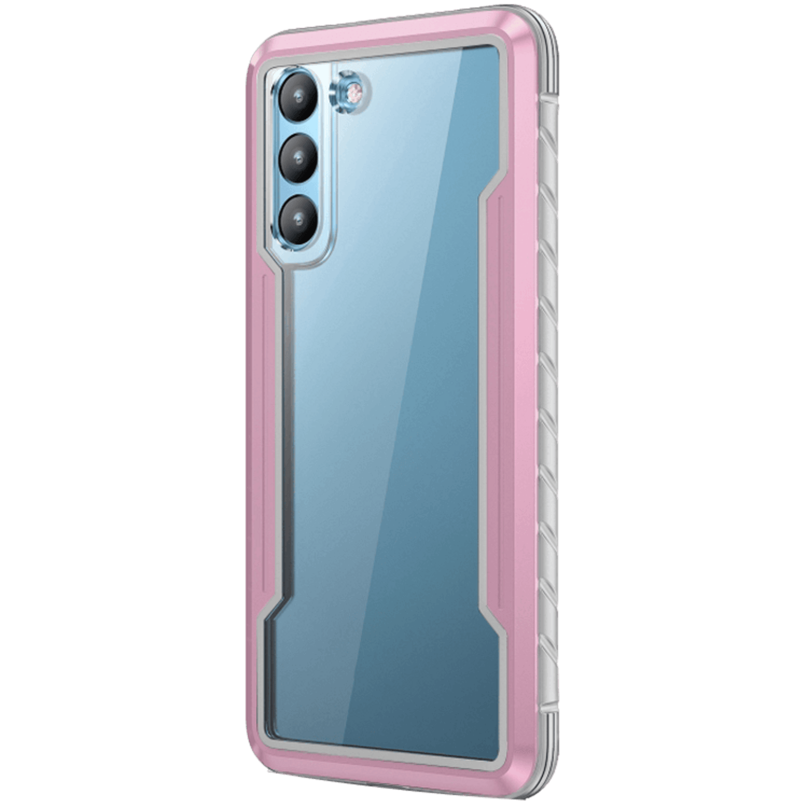 iPaky Samsung Galaxy S21 Thunder Series Stevig Aluminium Hoesje Roze