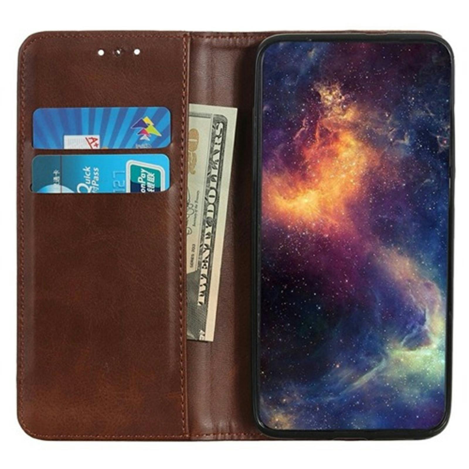 CaseBody Samsung Galaxy A56 Real Leather Wallet Hoesje Bruin