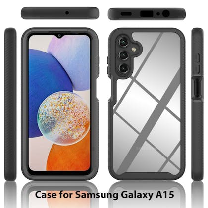 Comfycase Samsung Galaxy A15 Full Protection Cover Zwart
