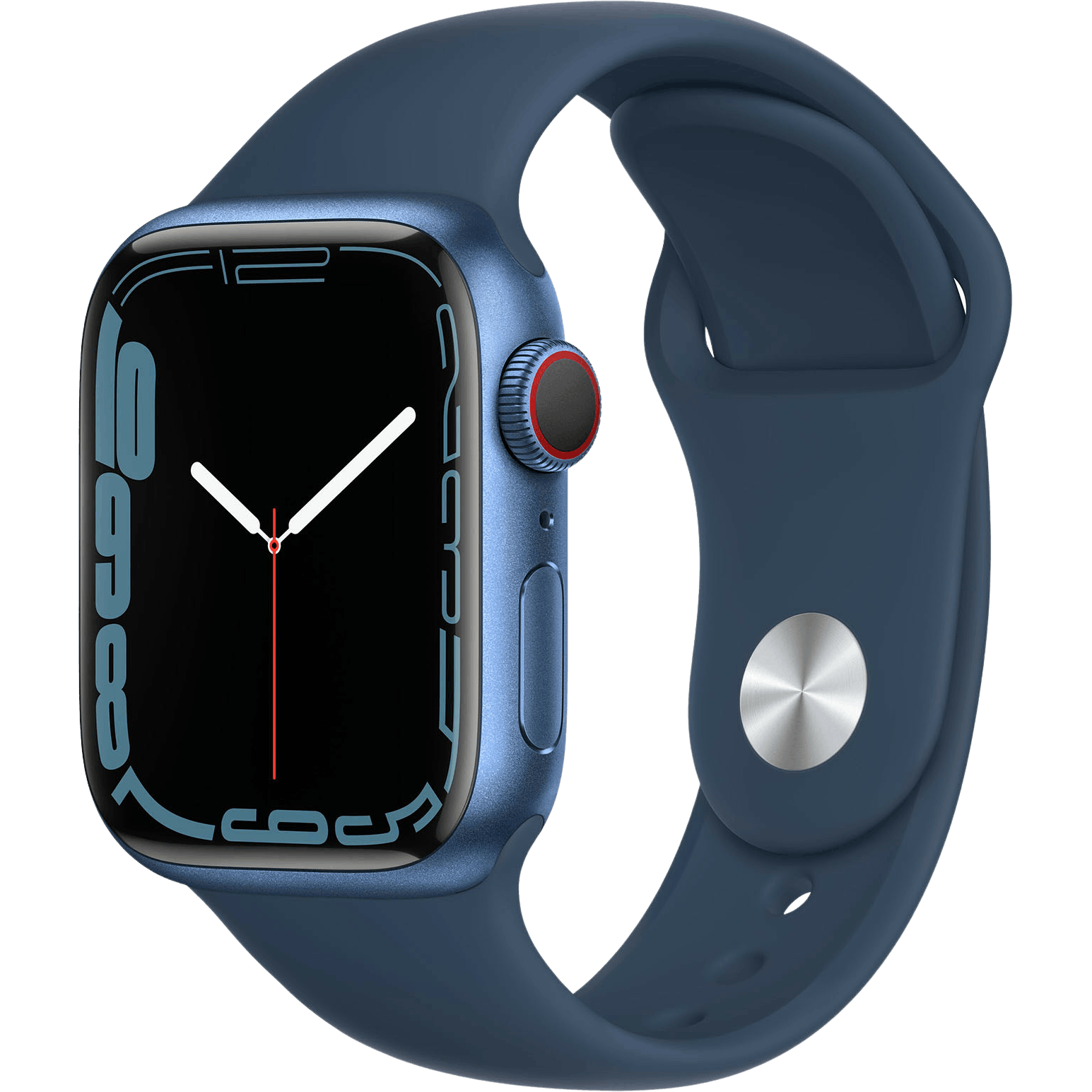 Apple Watch Series 7 Cellular 45mm Abyss Blue - Voorkant