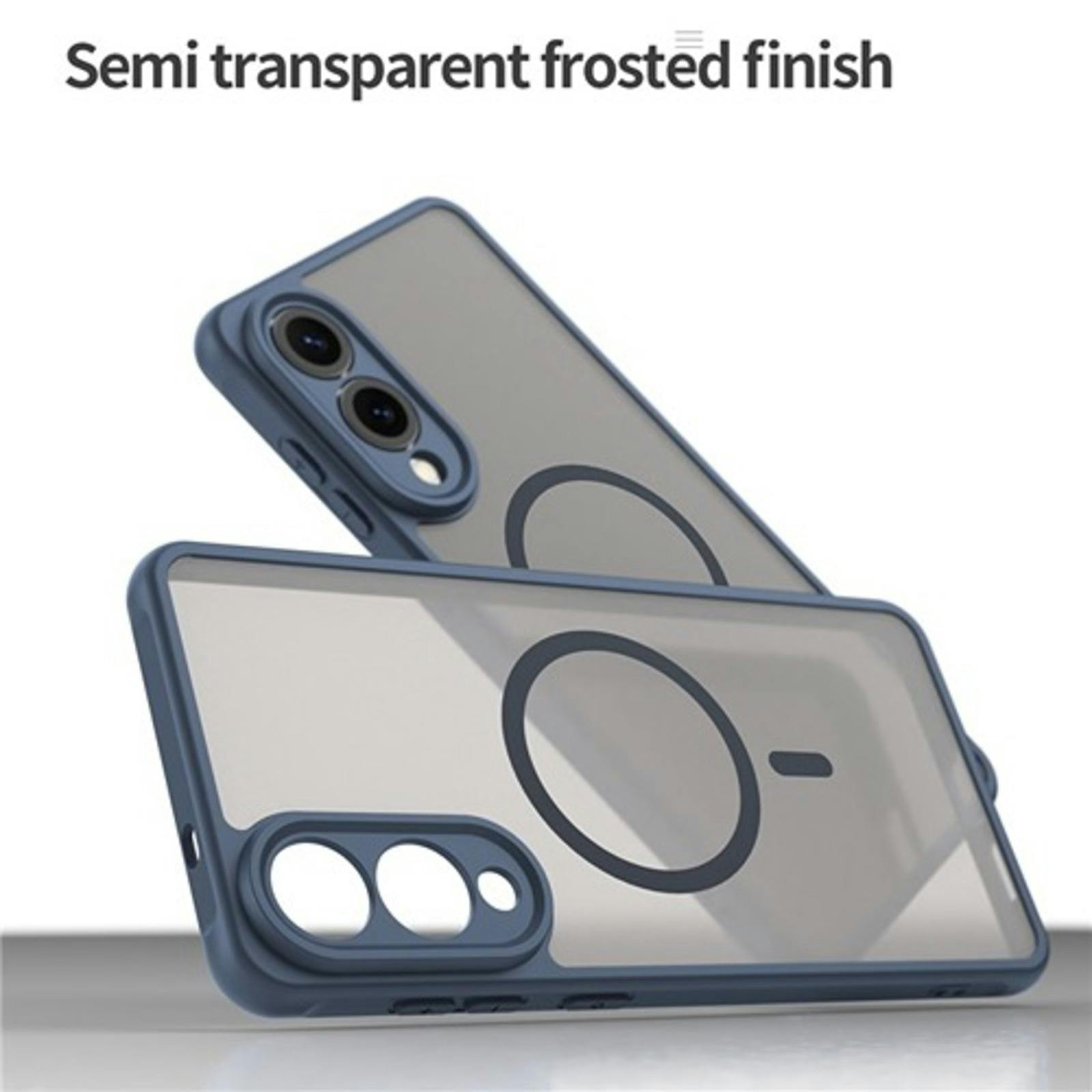 CaseBody Samsung S25 Edge Slim Anti-Shock MagSafe Hoesje Blauw