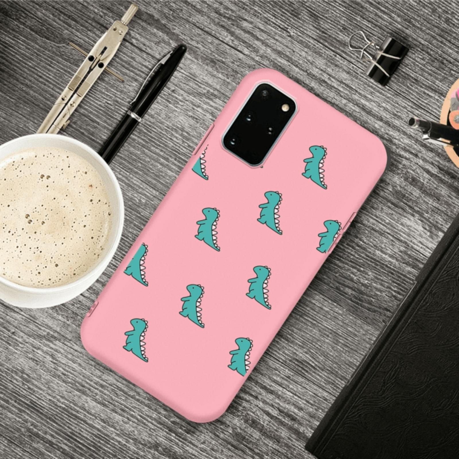 Mocaa Samsung Galaxy S20 Plus Dino Case Roze