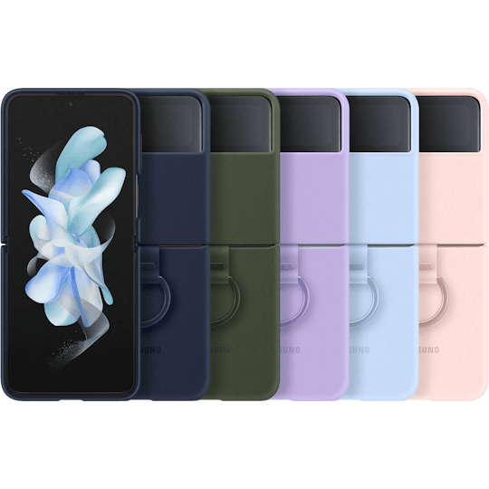 Samsung Galaxy Z Flip4 Siliconen Hoesje Met Ring - Alle kleuren