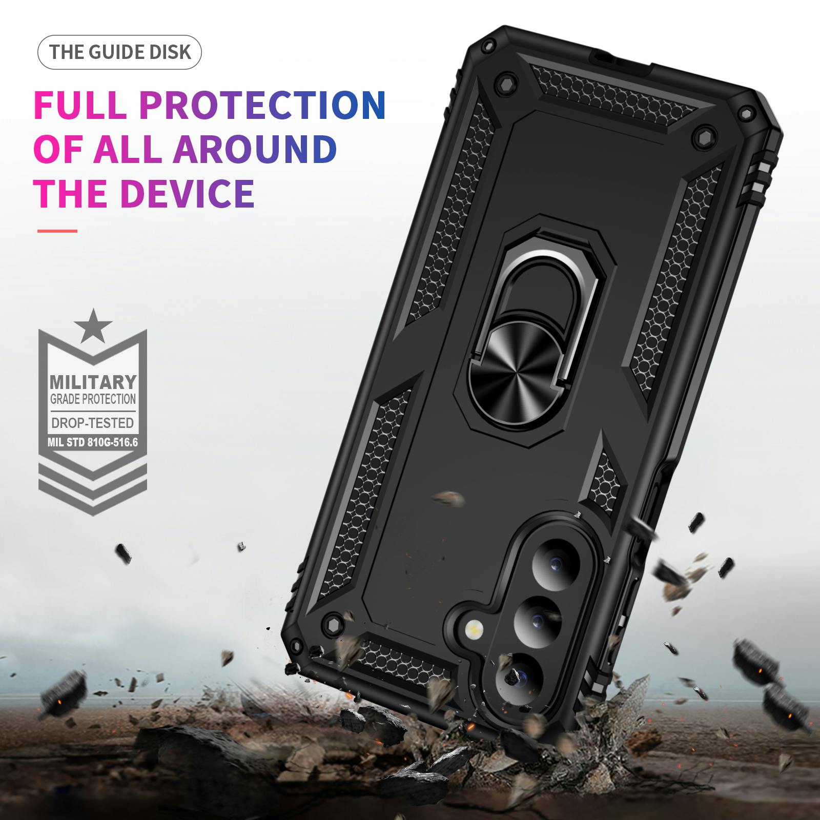 CaseBody Samsung Galaxy A27 Shield Case Zwart