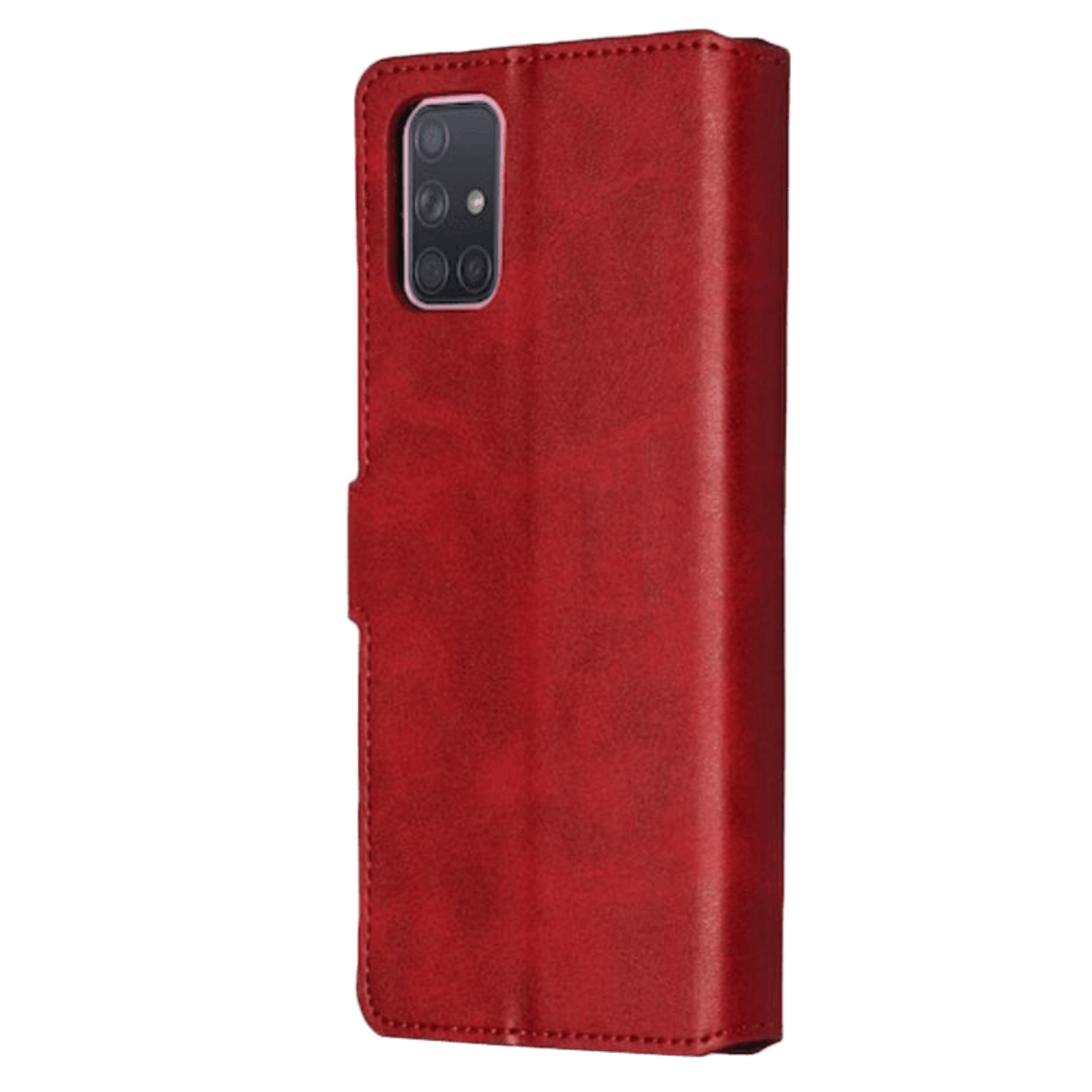 Mocaa Samsung Galaxy A71 Slim-Fit Boek Hoesje Rood