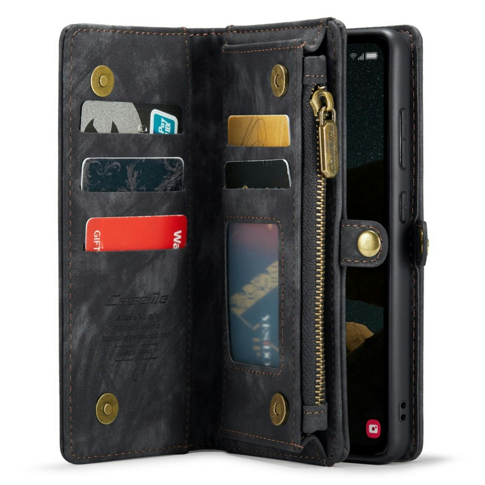 Caseme Samsung A55 Vintage Wallet Hoesje Zwart