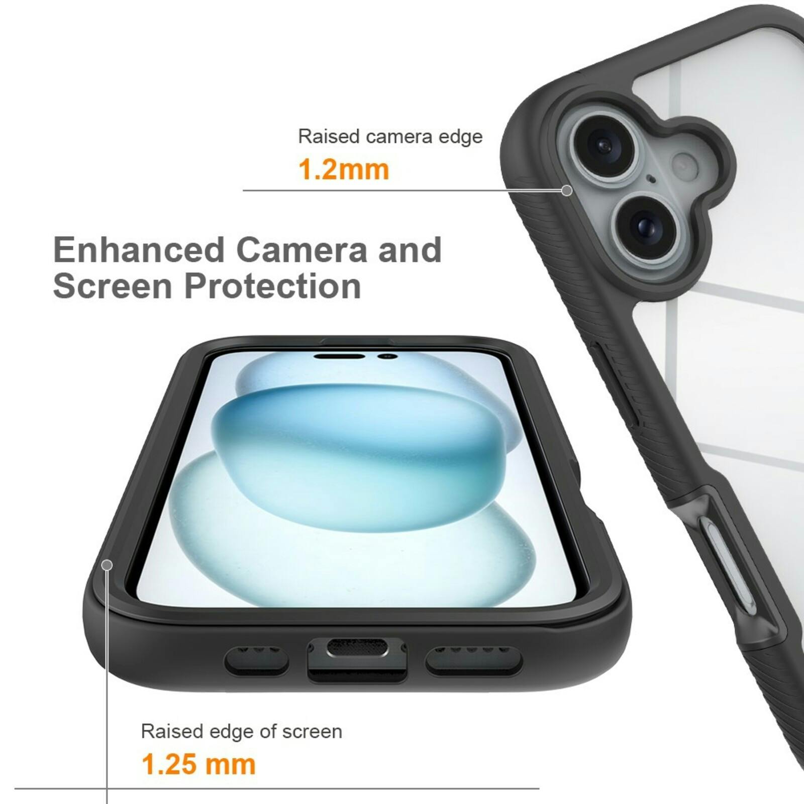 Comfycase iPhone 16 Full Protection Cover Zwart