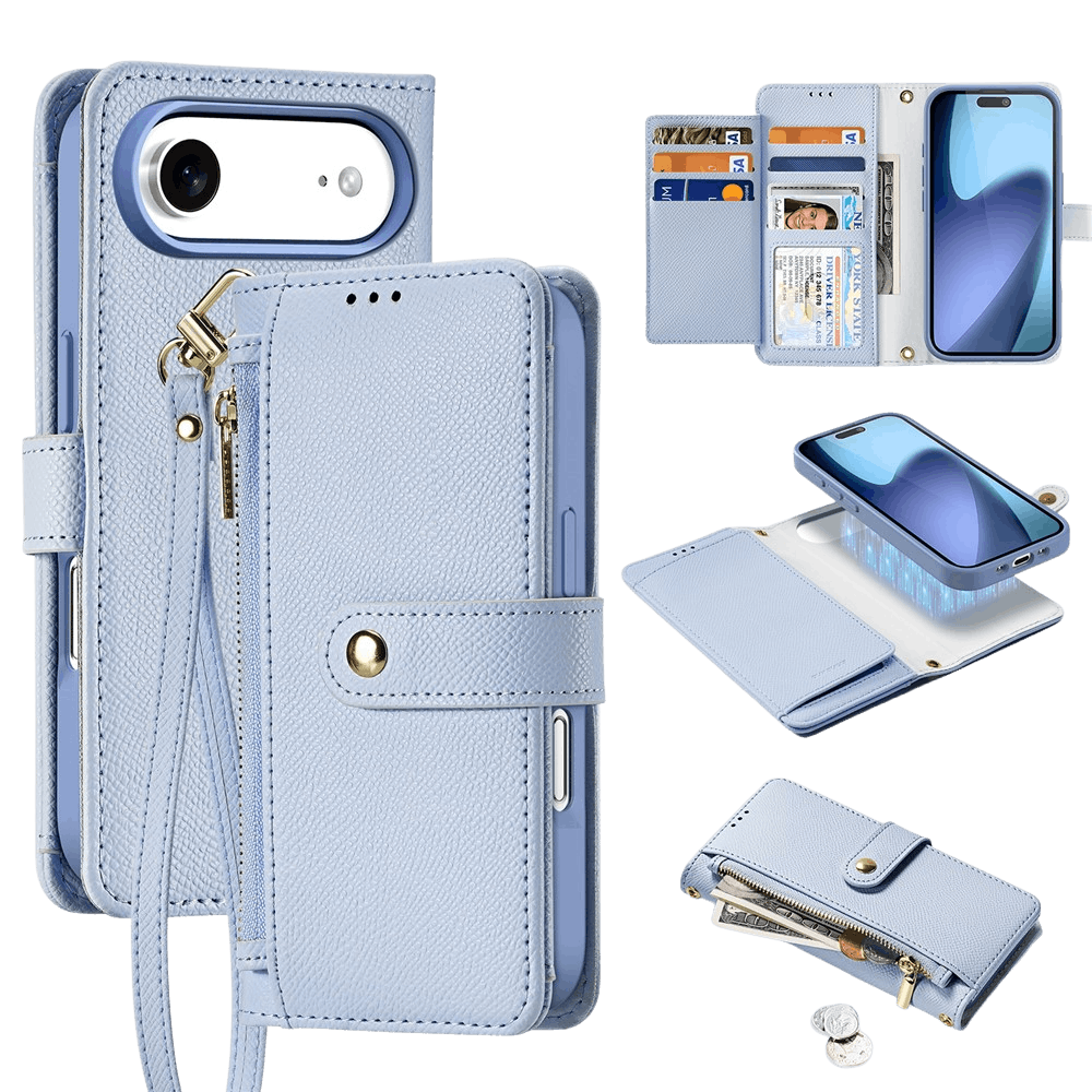 DUX DUCIS Apple iPhone 17 Air Premium 2-in-1 Bookcase met MagSafe Hoesje Lichtblauw