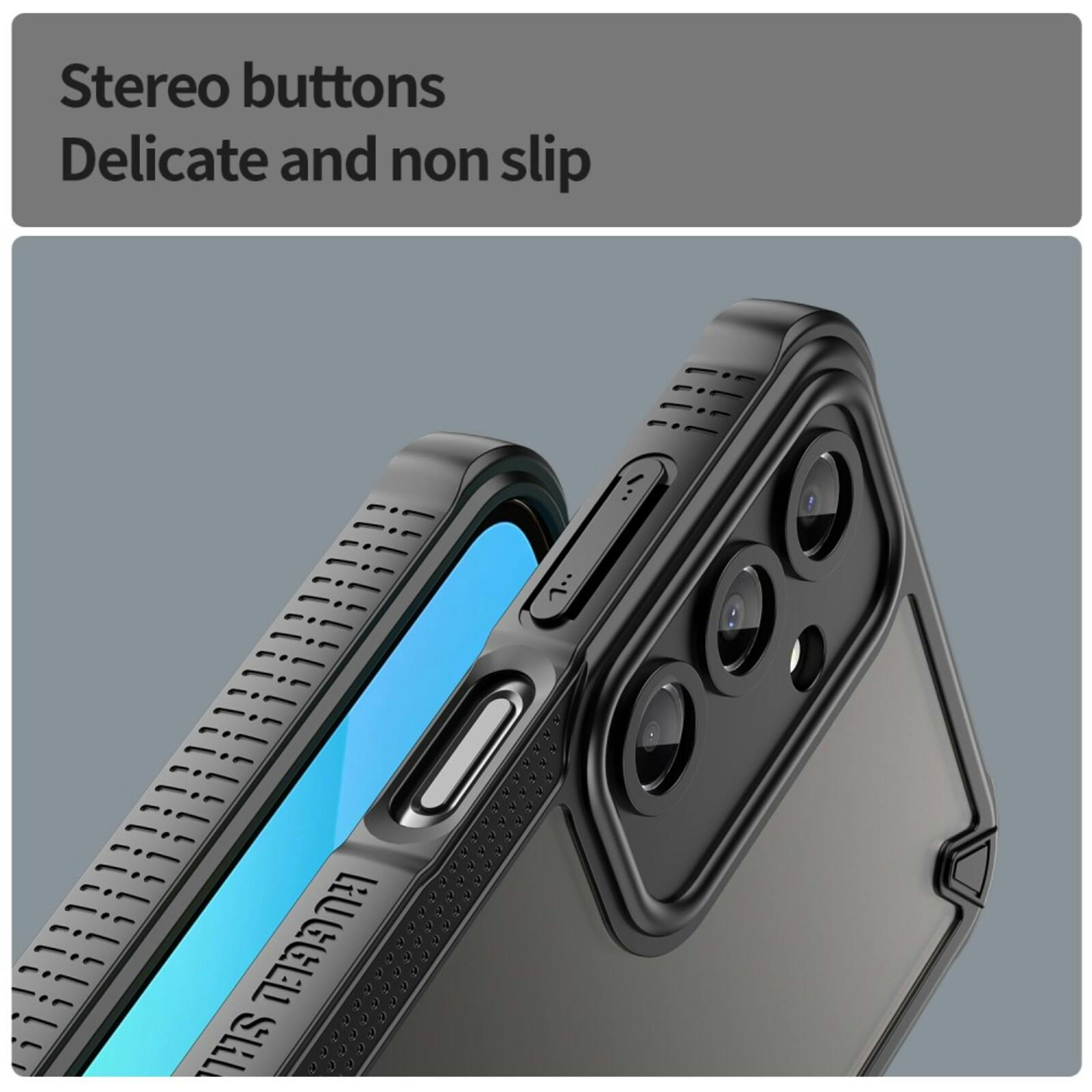 Mocaa Samsung Galaxy A16 Lichtgewicht Rugged Beschermhoesje Zwart