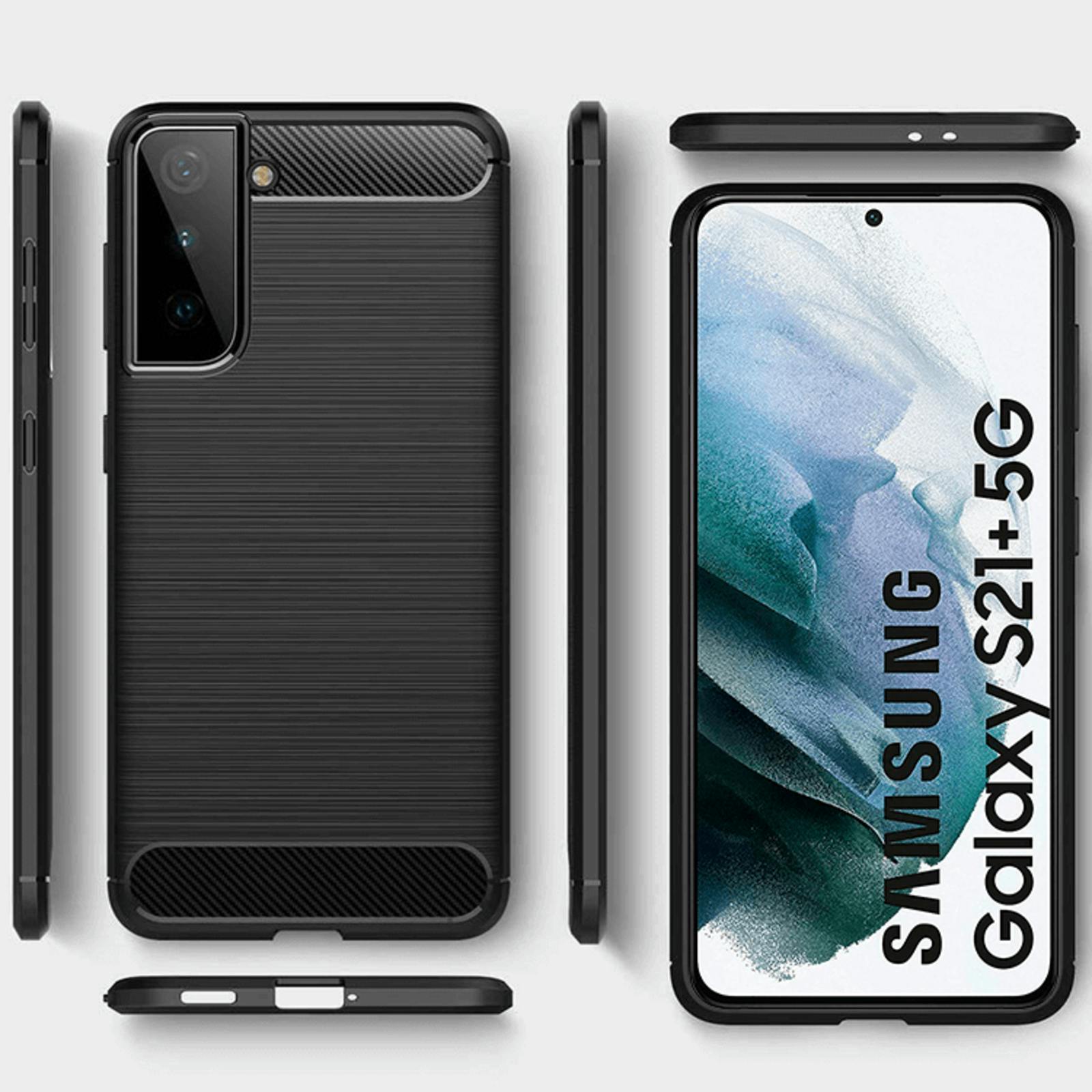 Mocaa Samsung Galaxy S21 Plus Schokbestendig Slank Hoesje Zwart