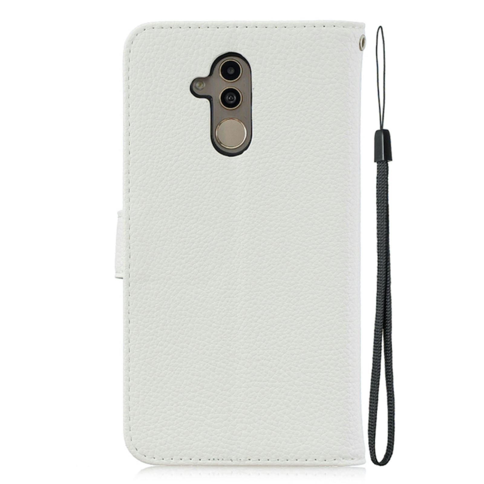 Mocaa Huawei Mate 20 Lite Bling Bookcase Hoesje Vlinders Wit