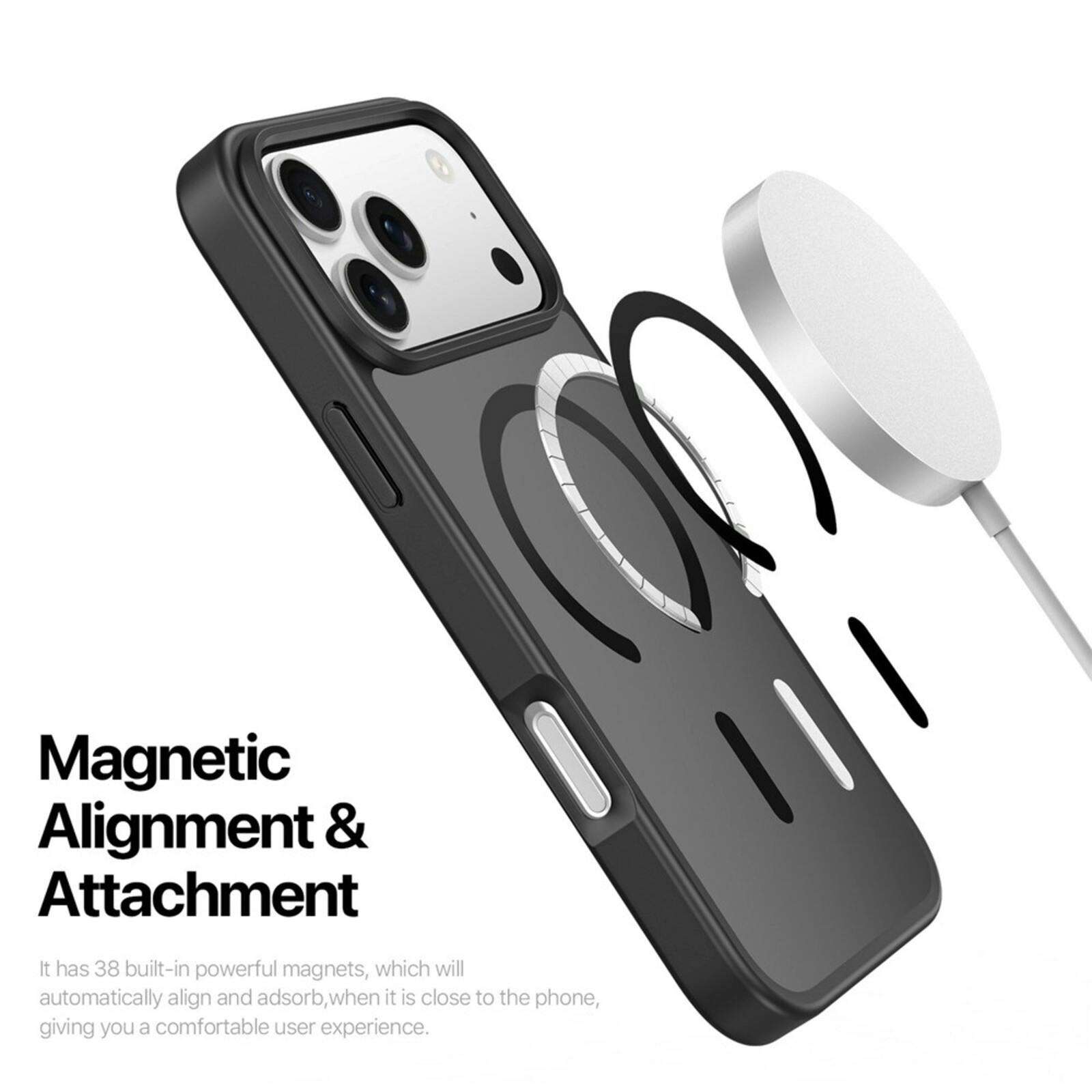 DUX DUCIS iPhone 17 Pro Mat Yind MagSafe Hoesje Zwart