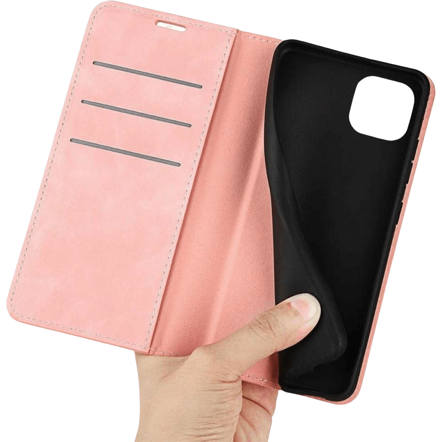 Just in Case iPhone 14 Portemonnee Hoesje Roze