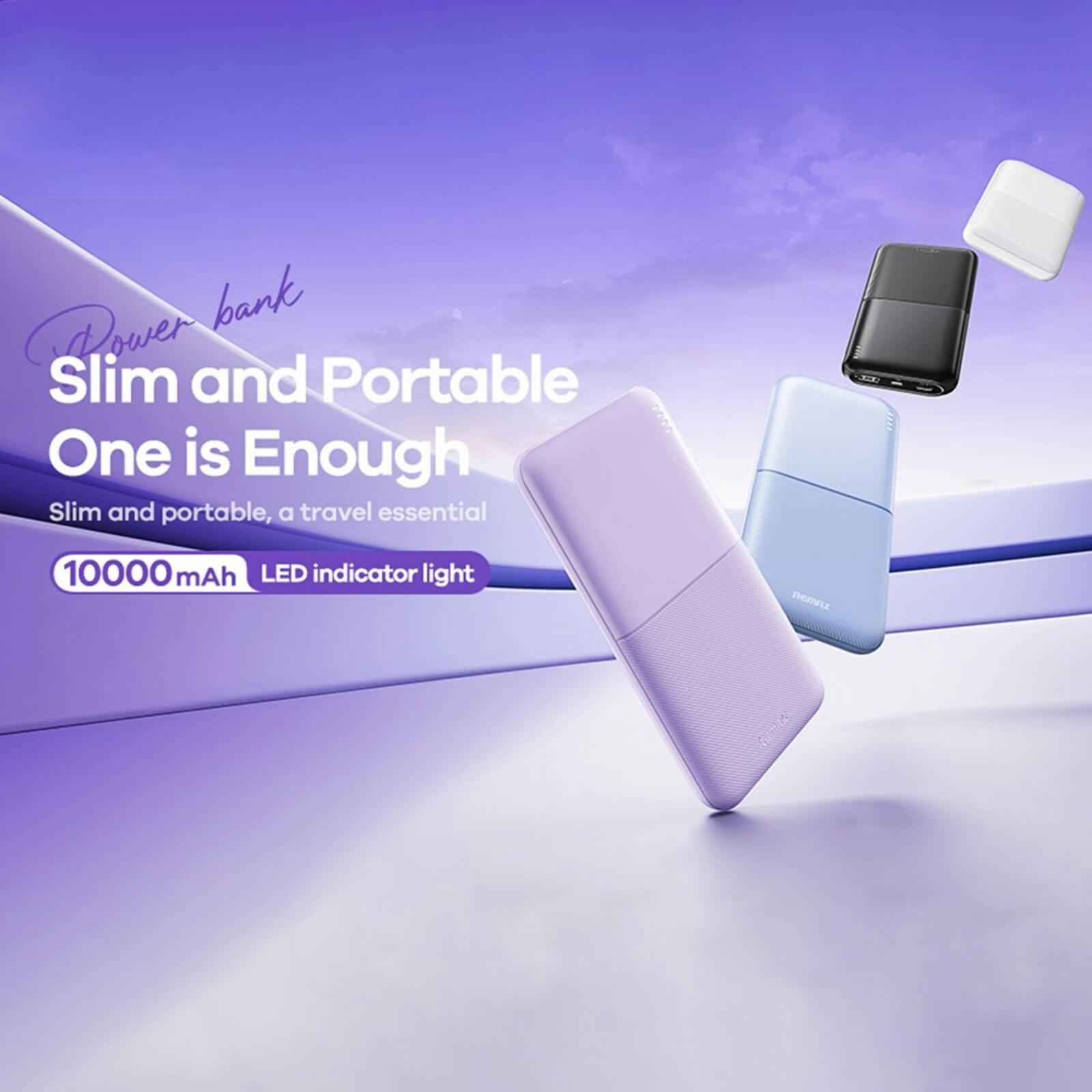 Remax 10.000mAh Portable Powerbank Zwart 10.000 mAh