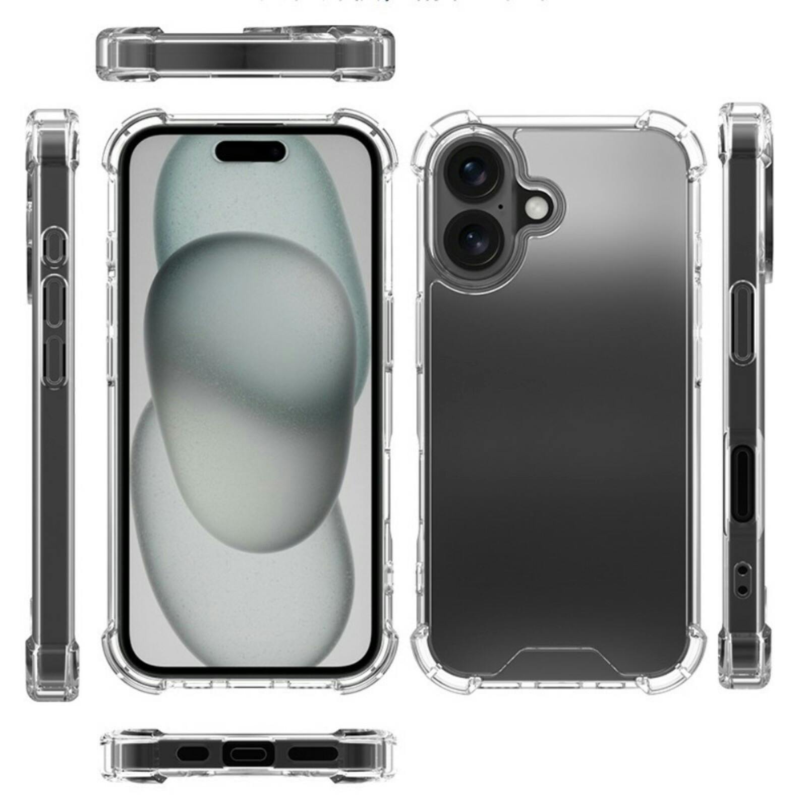 CaseBody Apple iPhone 16 Shockproof Hoesje Transparant