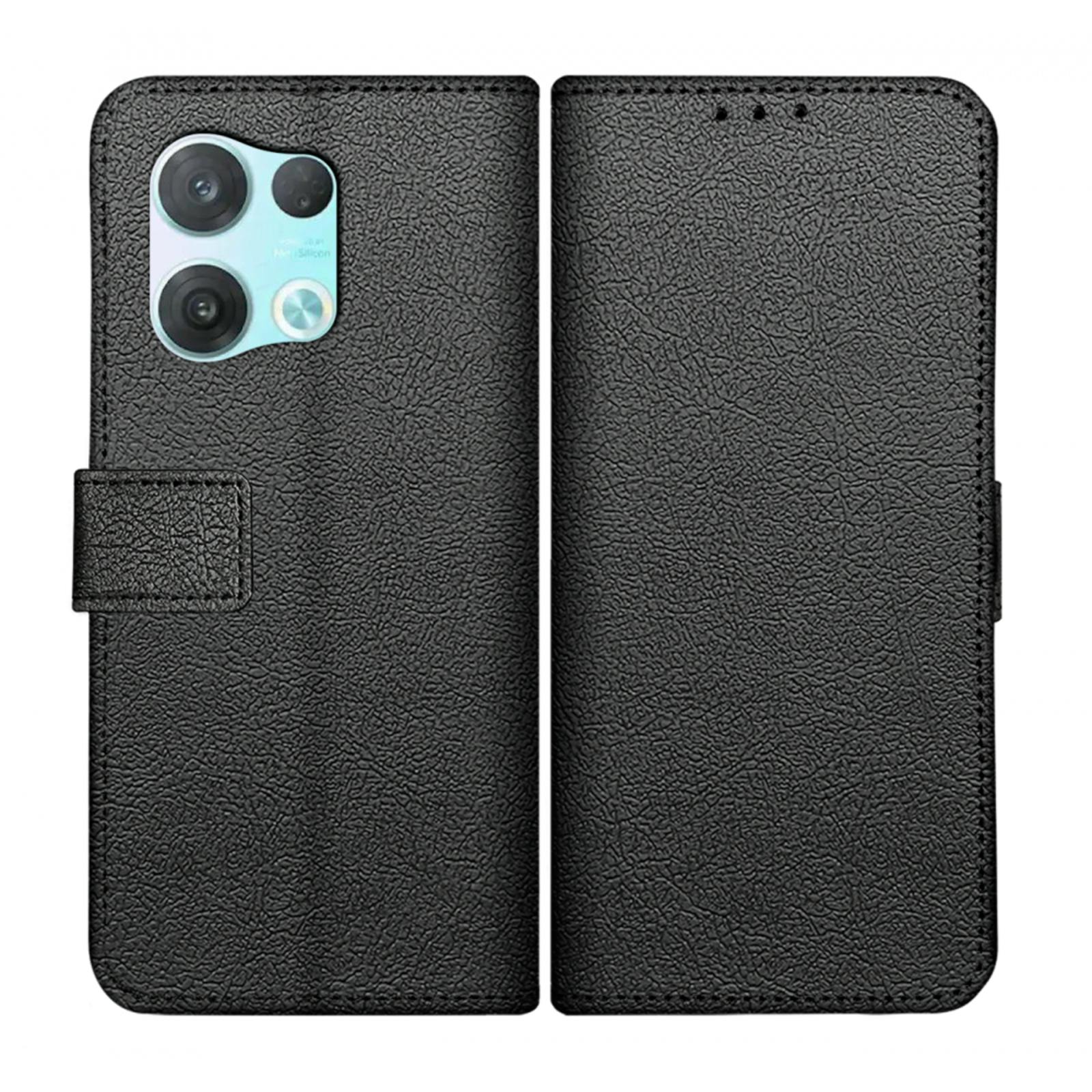 Just in Case Reno8 Pro Portemonnee Hoesje Zwart