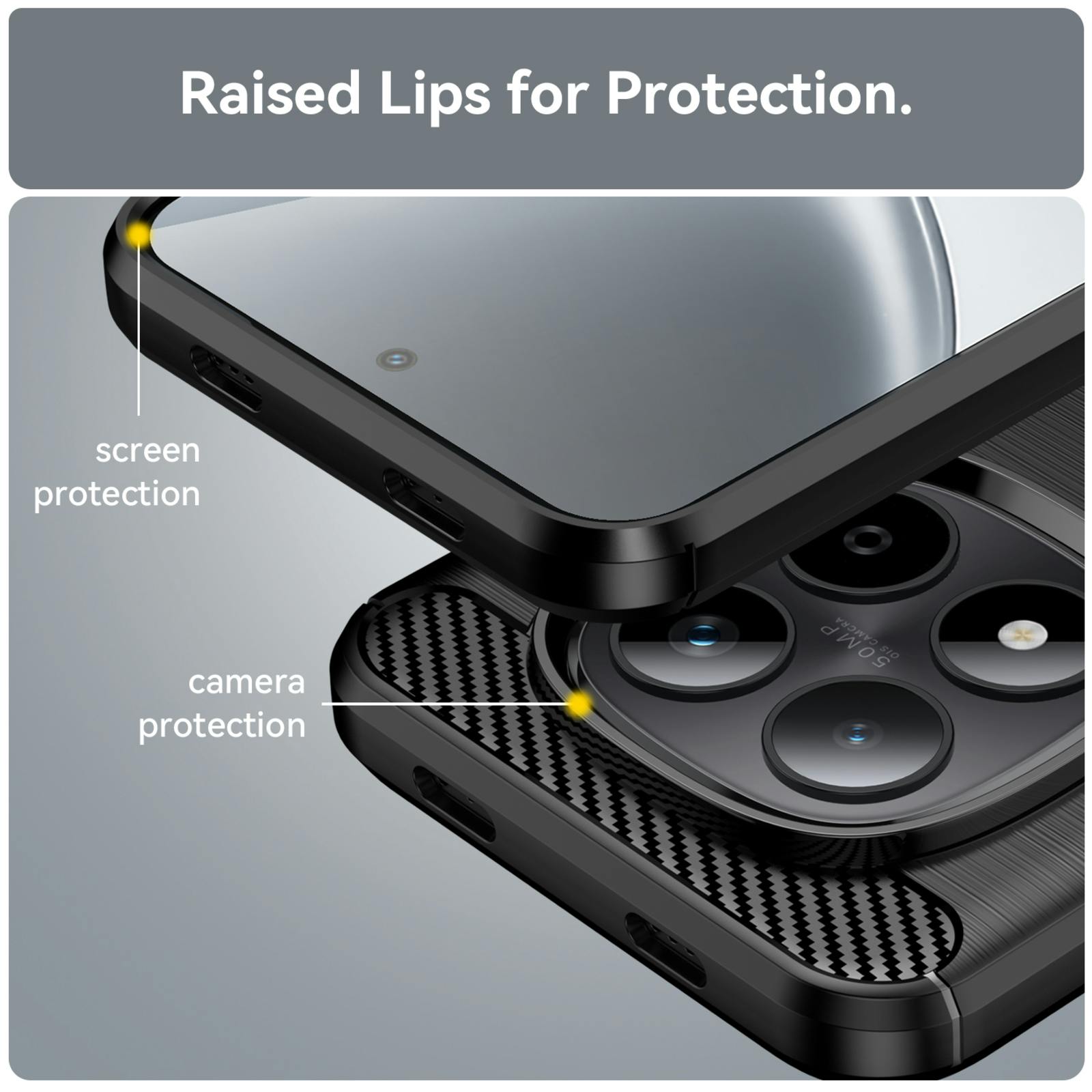 Mocaa Xiaomi Redmi Note 15 Pro 5G Schokbestendig Hoesje Zwart