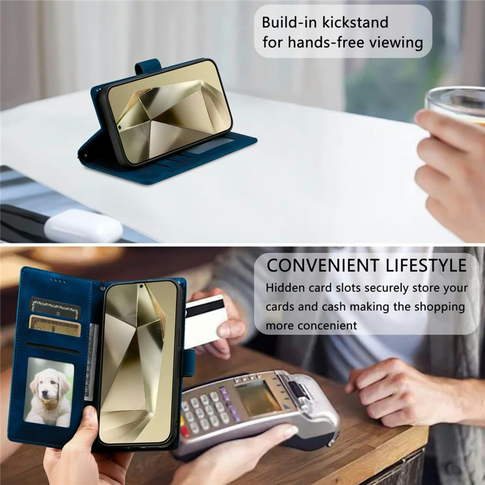 Comfycase Samsung Galaxy S26 Plus Mandala Bookcase Blauw