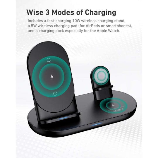 Aukey AirCore 3-1 Wireless Fast Charger