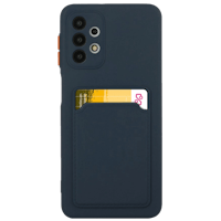 CaseBody Samsung Galaxy A52(s) Telefoonhoesje met Kaarthouder Blauw