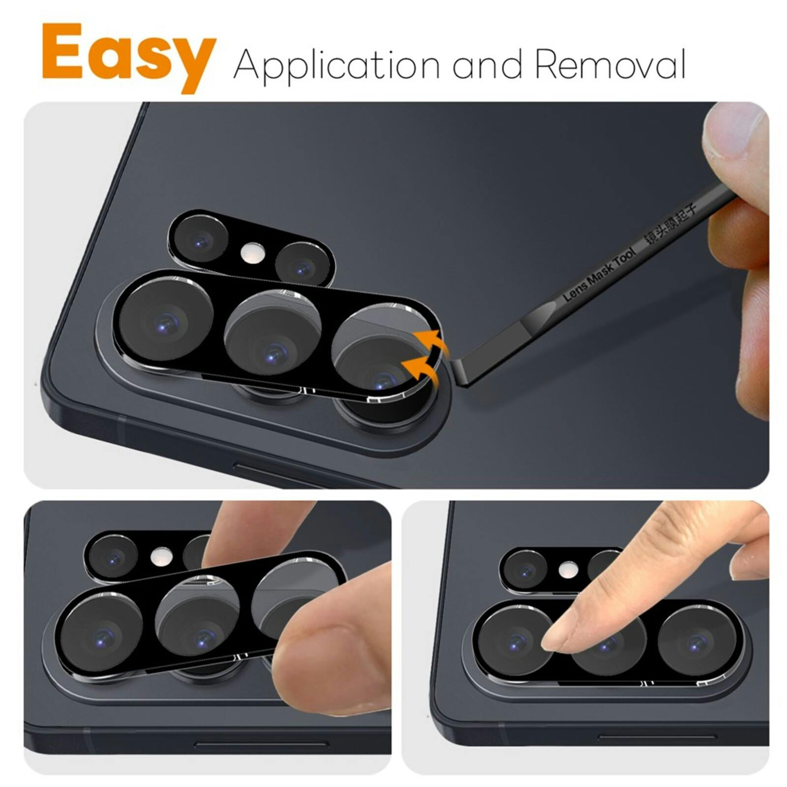 Northjo Samsung Galaxy S26 Ultra Camera Protector Zwart