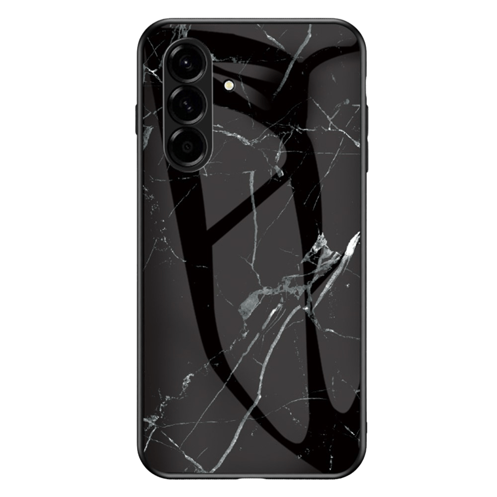 Mocaa Samsung Galaxy A27 Glass Marble Case Zwart