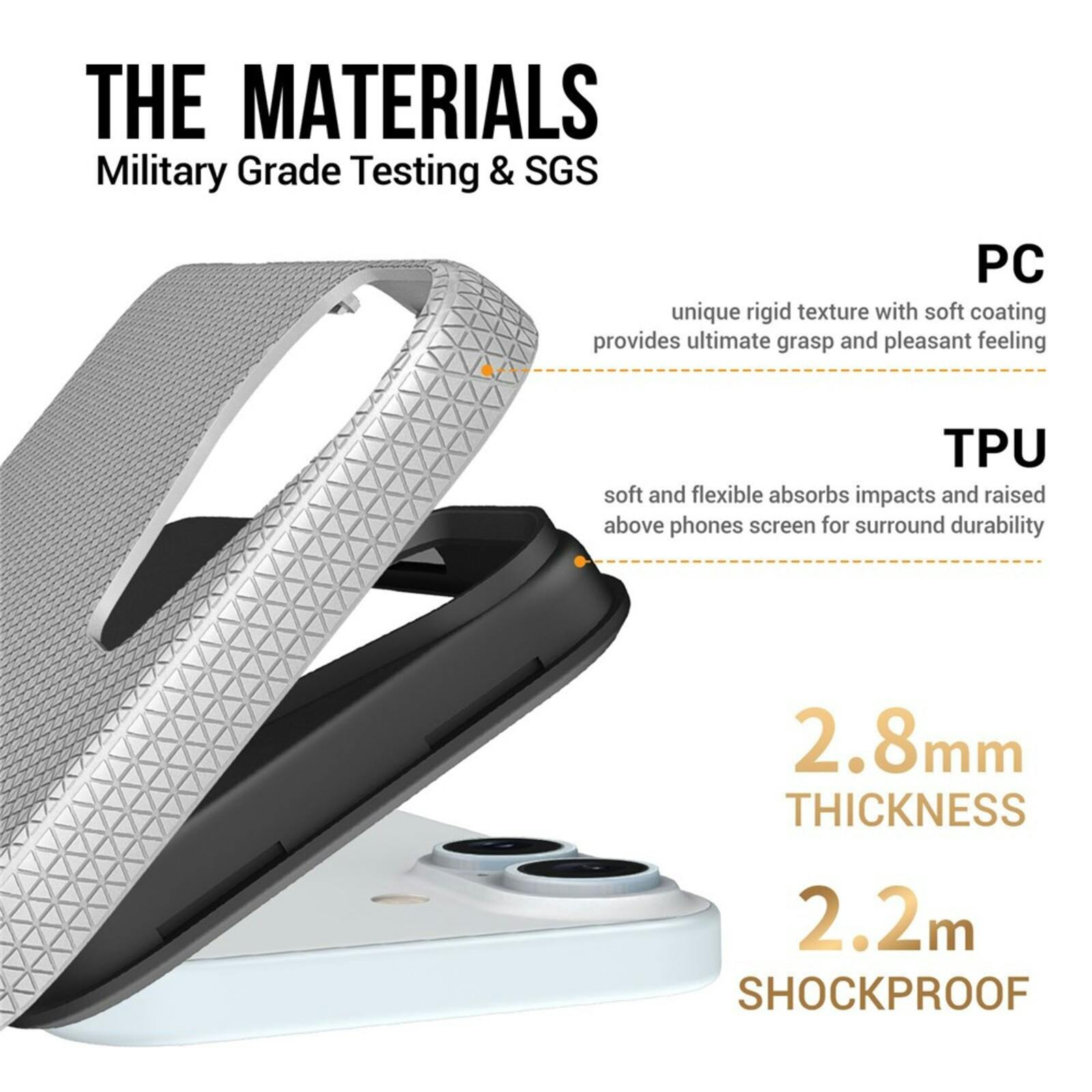 Mocaa Apple iPhone 17 Rugged MagSafe Hoesje Zilver