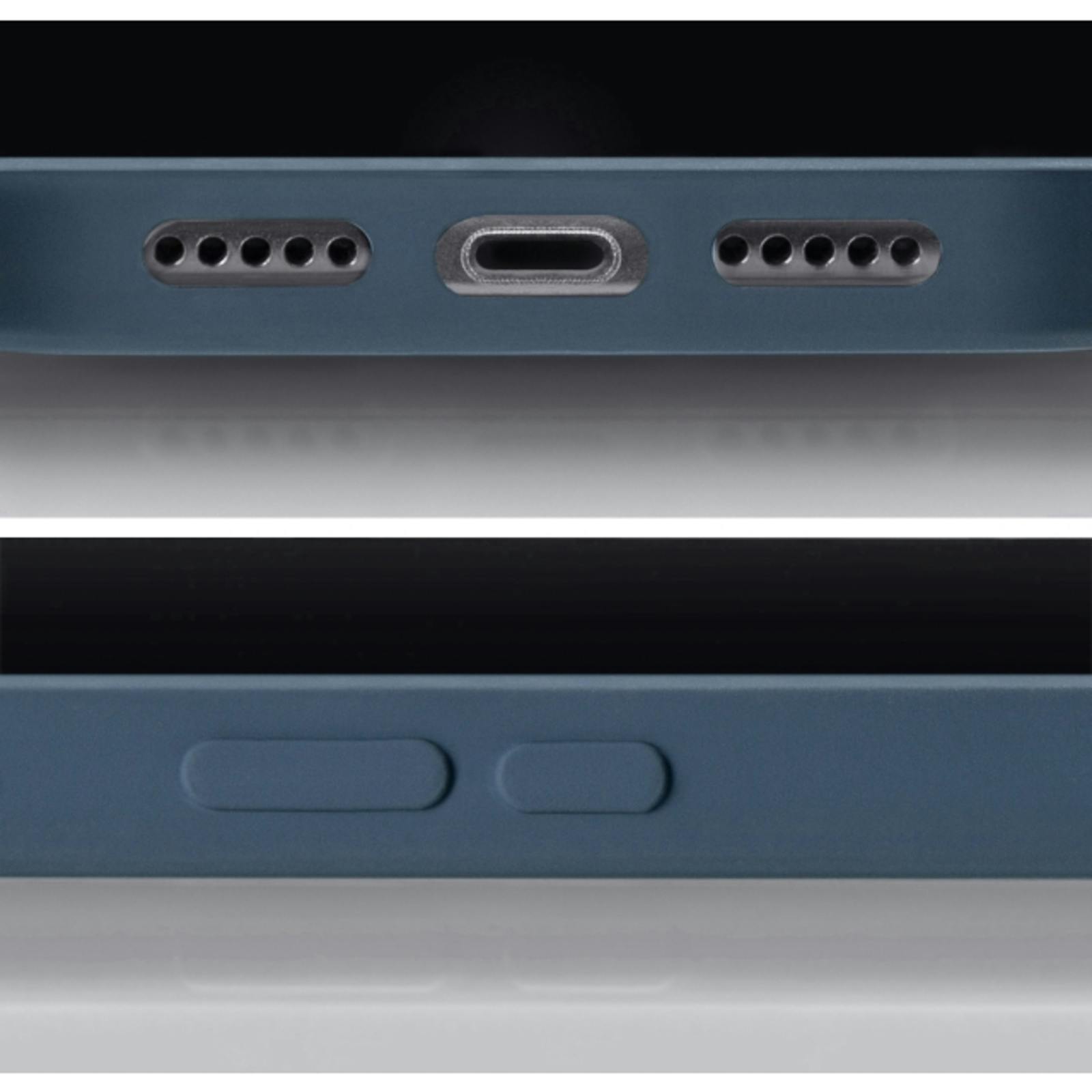 Mobilize iPhone 14 Pro Max Rubber Siliconen (TPU) Hoesje Matt Blauw