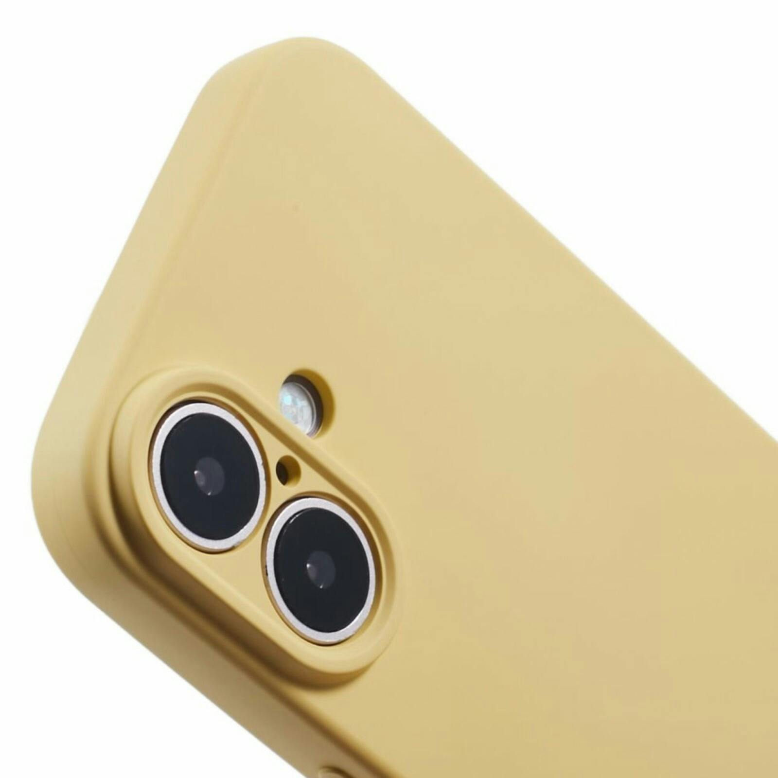 Mocaa Apple iPhone 16 Plus Lens Protection Hoesje Geel
