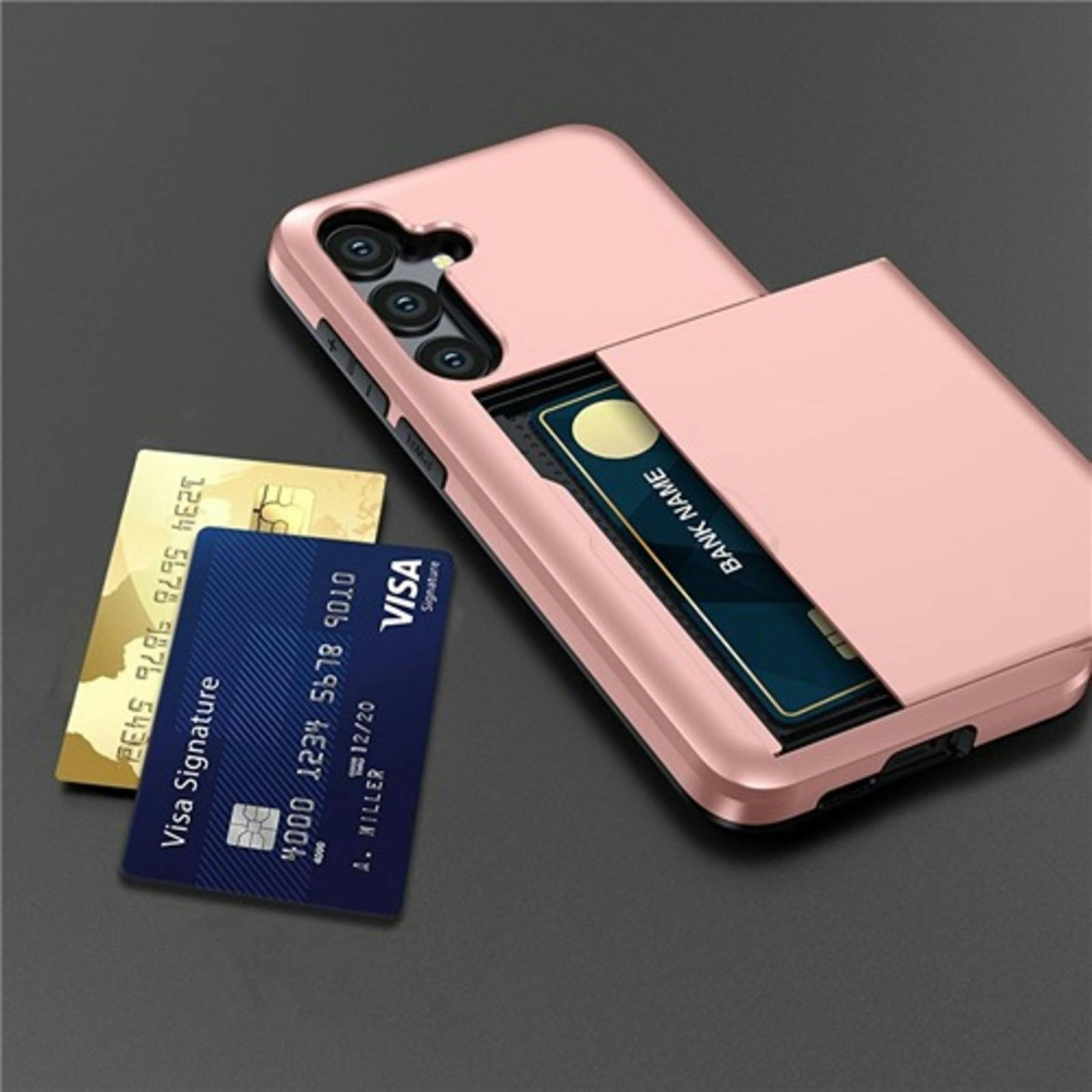 CaseBody Samsung Galaxy A56 Hoesje met Pashouder Blauw