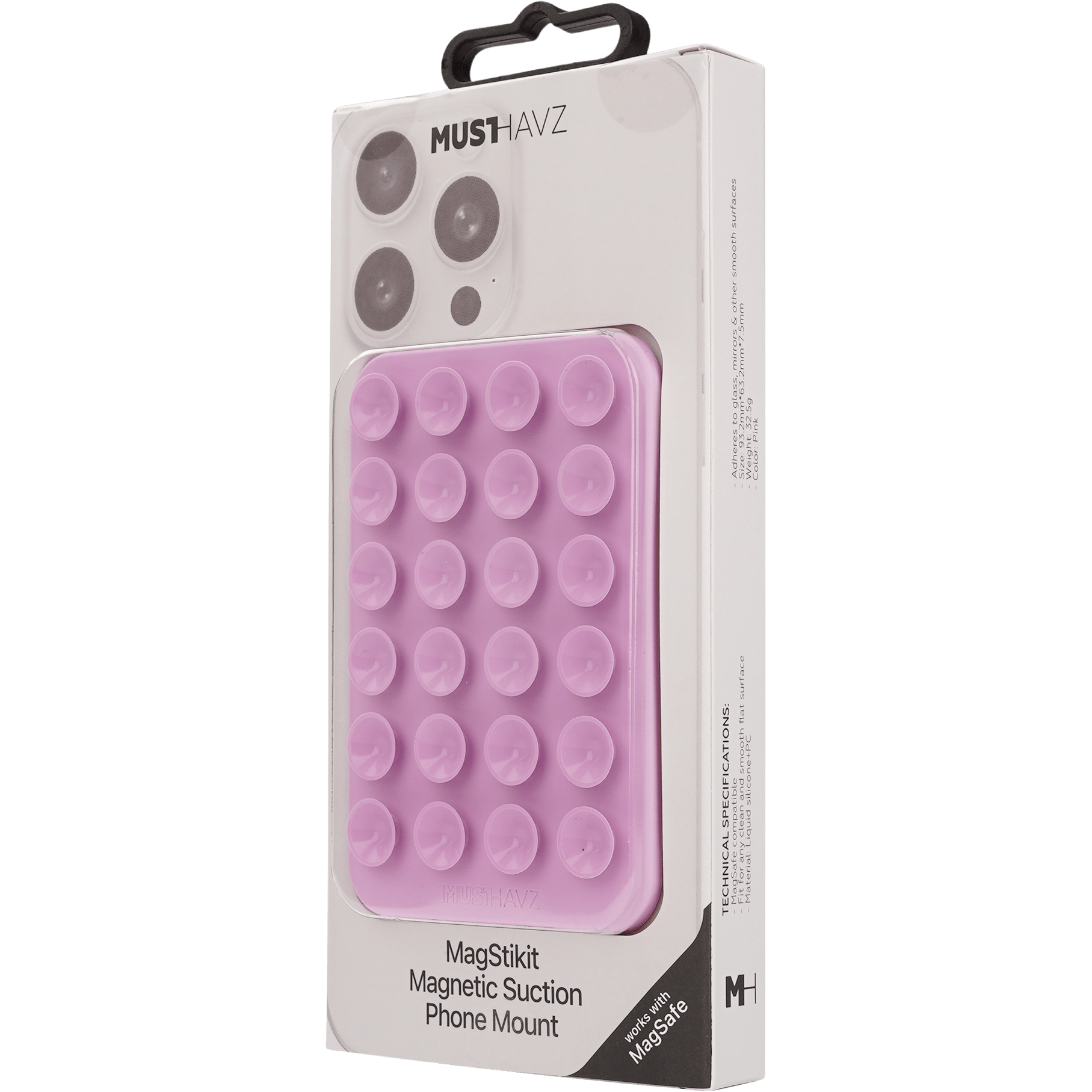 Musthavz Magnetische Zuignap Houder Roze