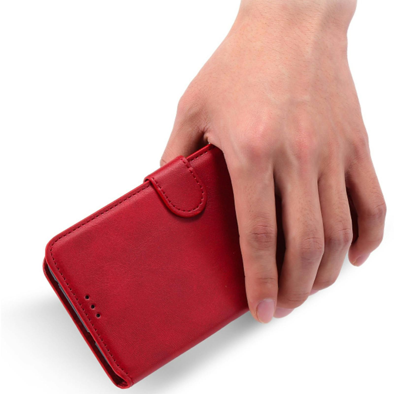 Mocaa Huawei P Smart 2020 Slim-Fit Boek Hoesje Rood