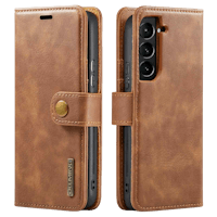 DG.MING Samsung S23 Lederen 2-in-1 Wallet Hoesje Bruin